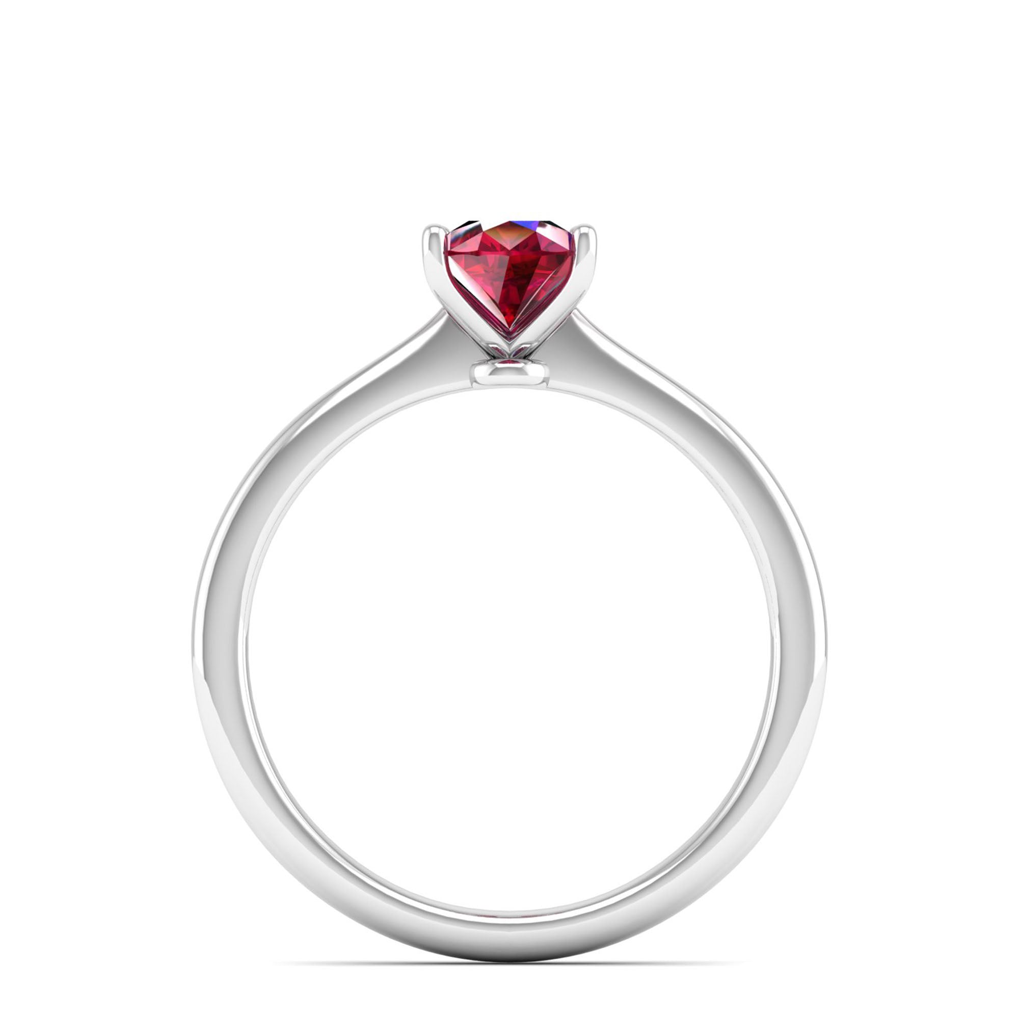 Celestar Classic Pear Ruby Solitaire Ring 1.0 Carat