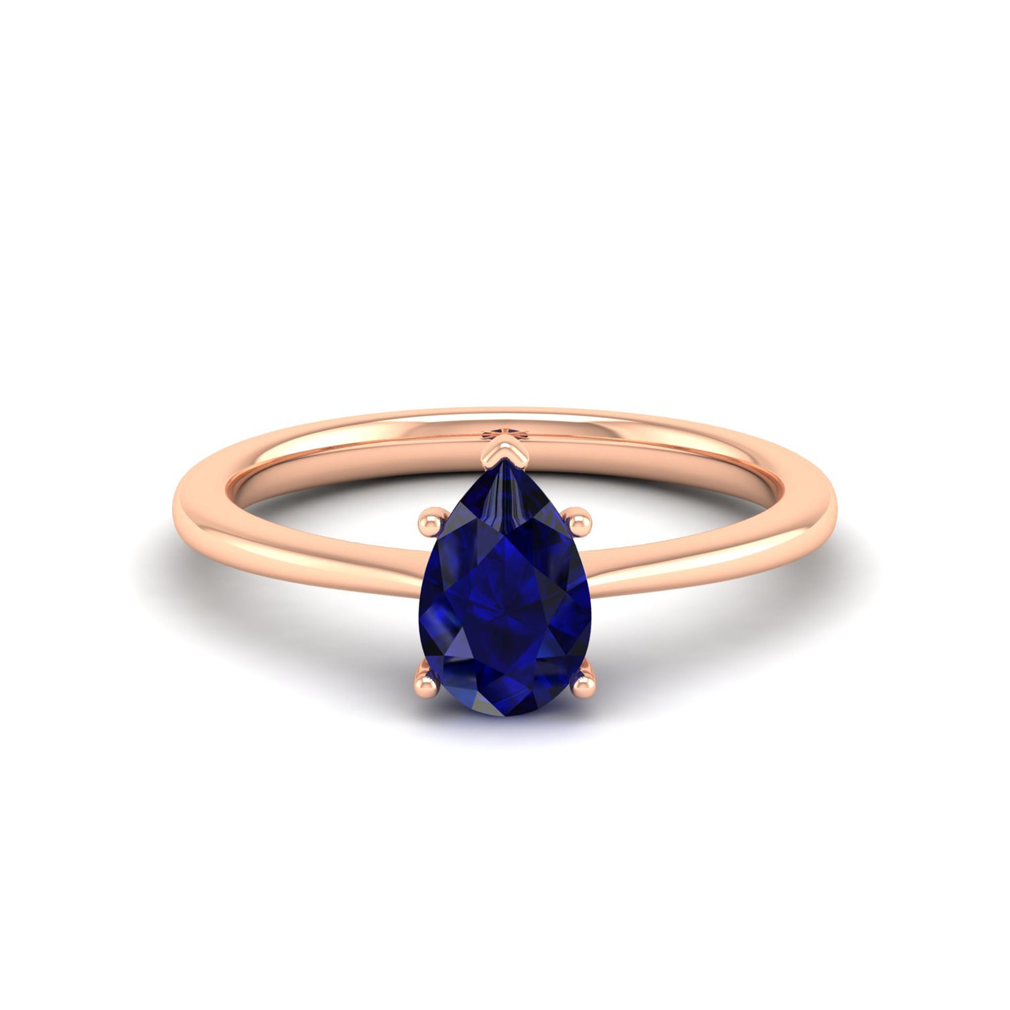 Celestar Classic Pear Sapphire Solitaire Ring 1.0 Carat
