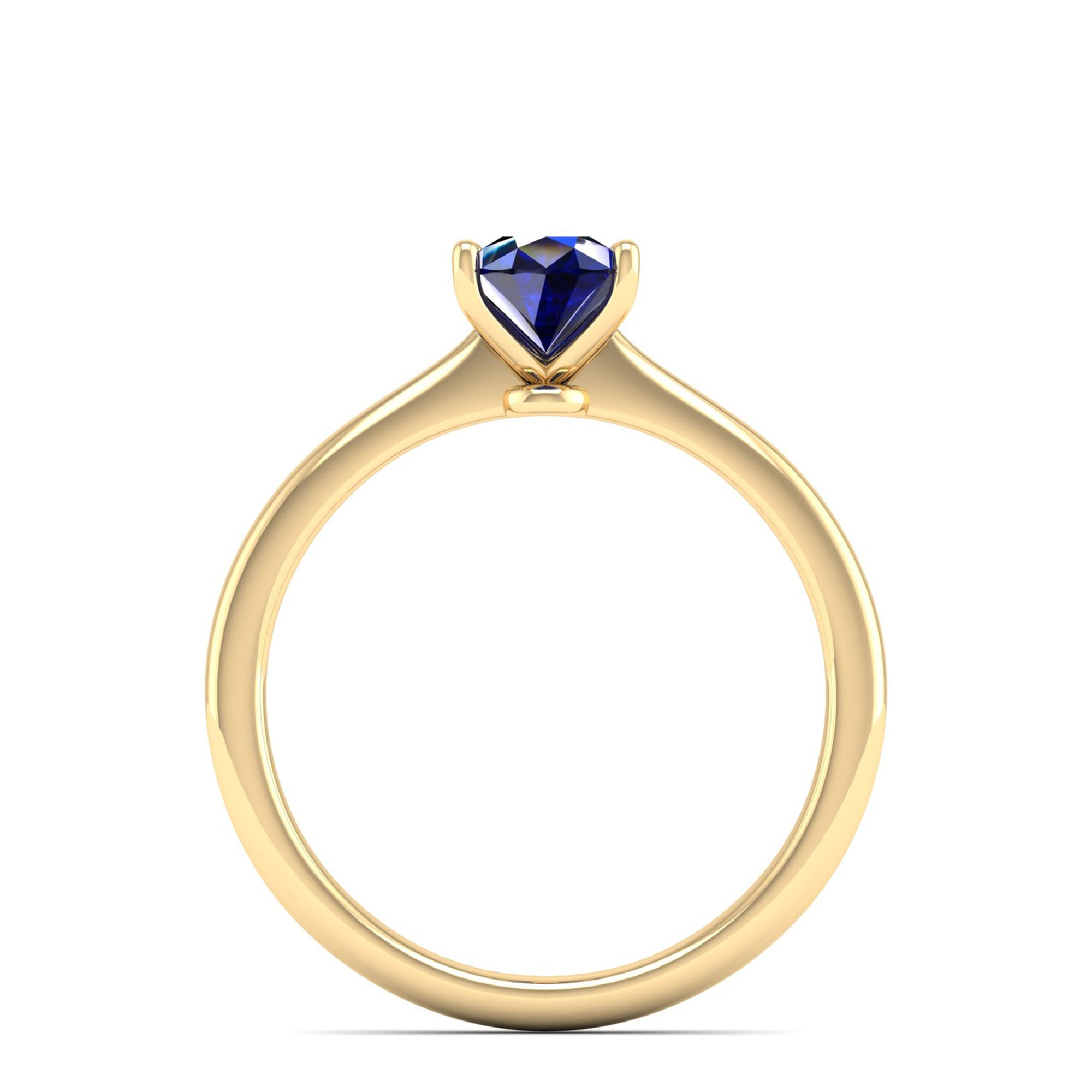 Celestar Classic Pear Sapphire Solitaire Ring 1.0 Carat