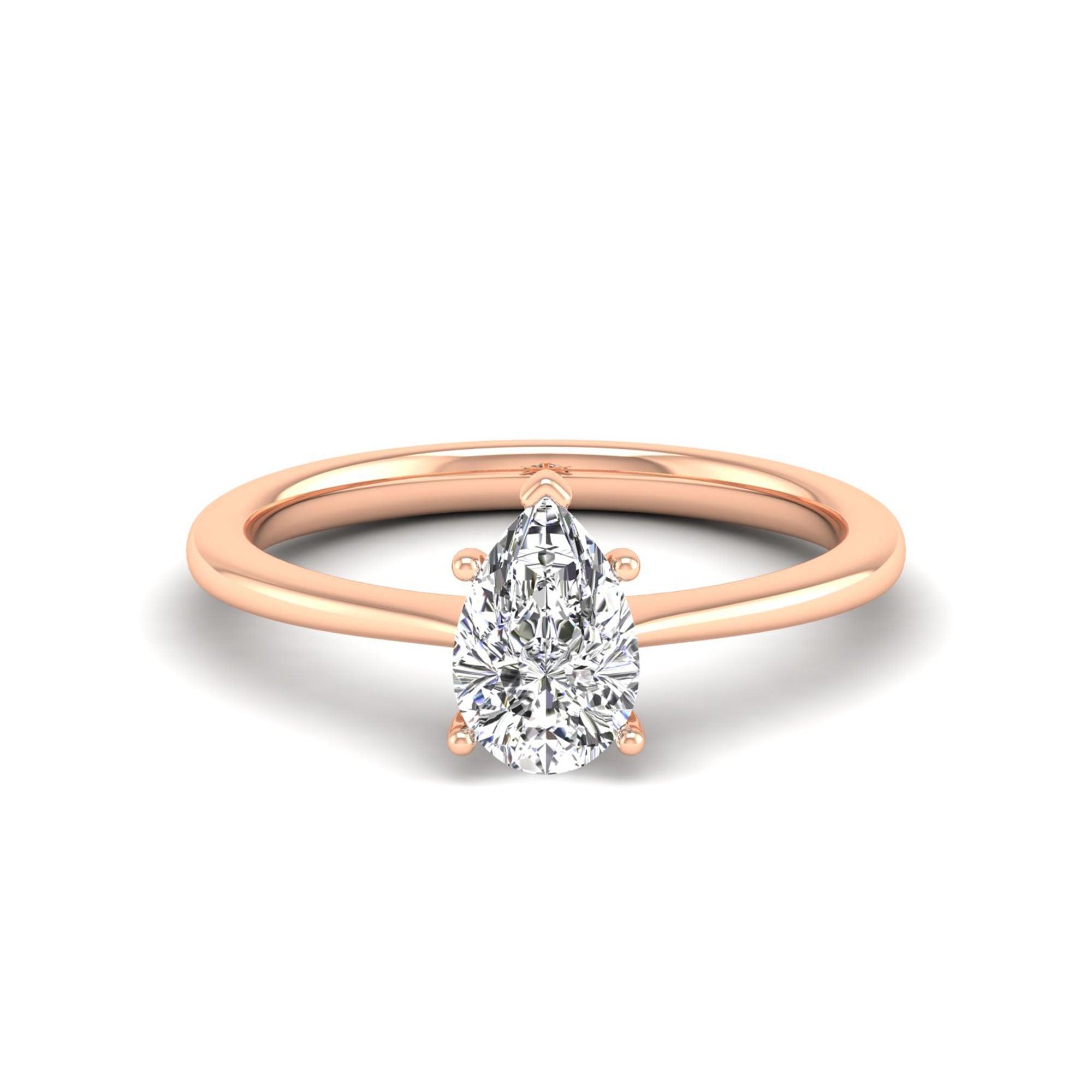 Celestar Classic Pear Solitaire Ring 1.O Carat