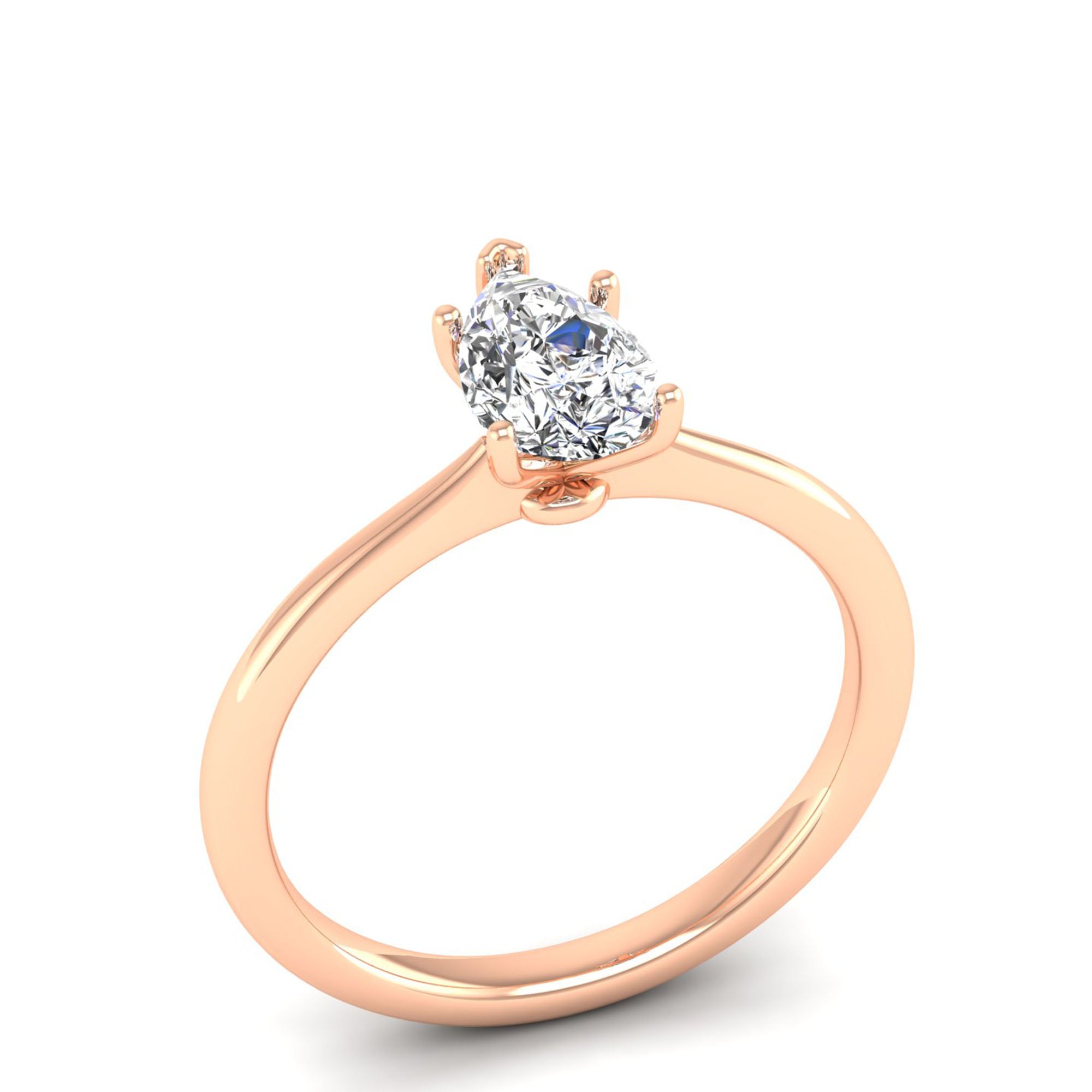 Celestar Classic Pear Solitaire Ring 1.O Carat