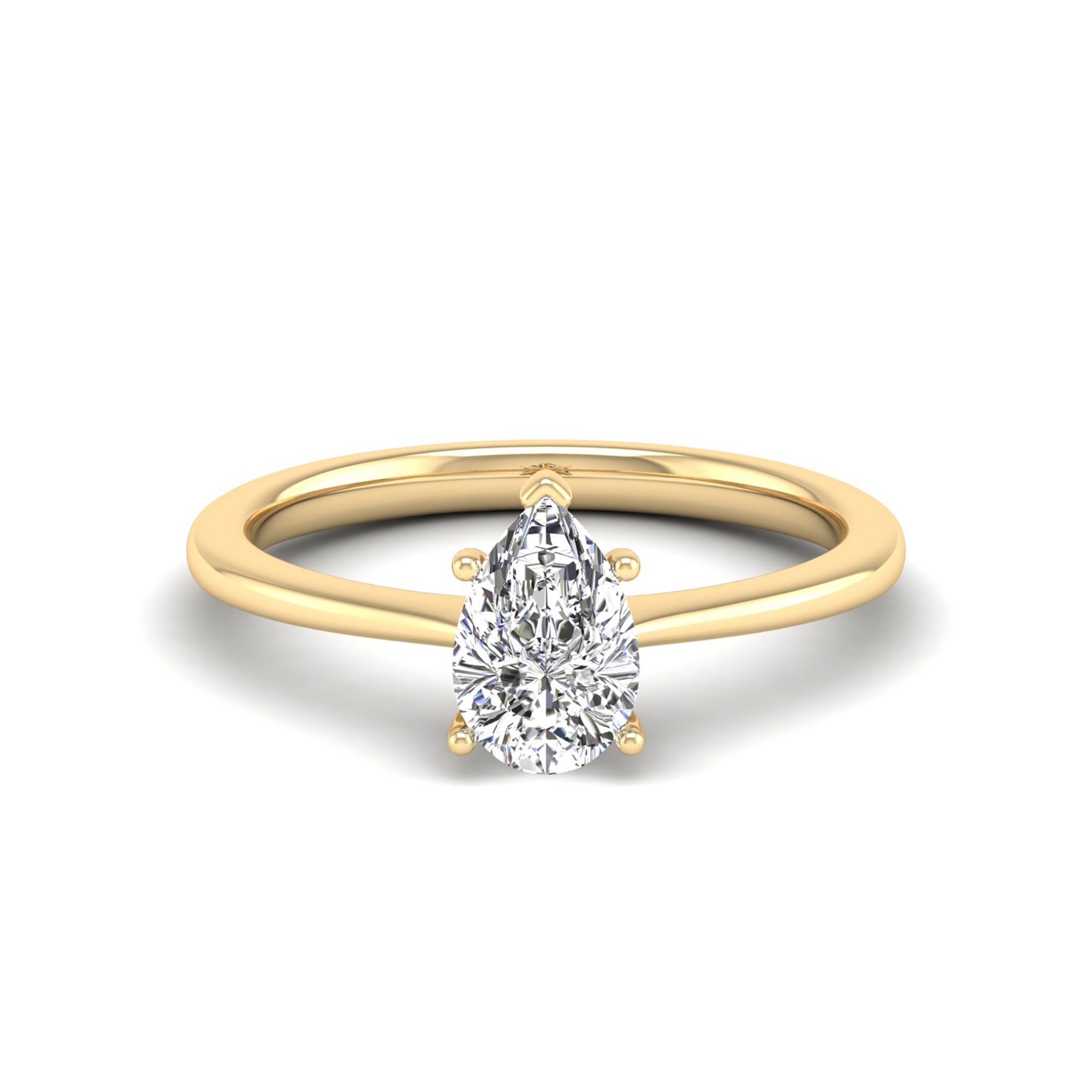 Celestar Classic Pear Solitaire Ring 1.O Carat