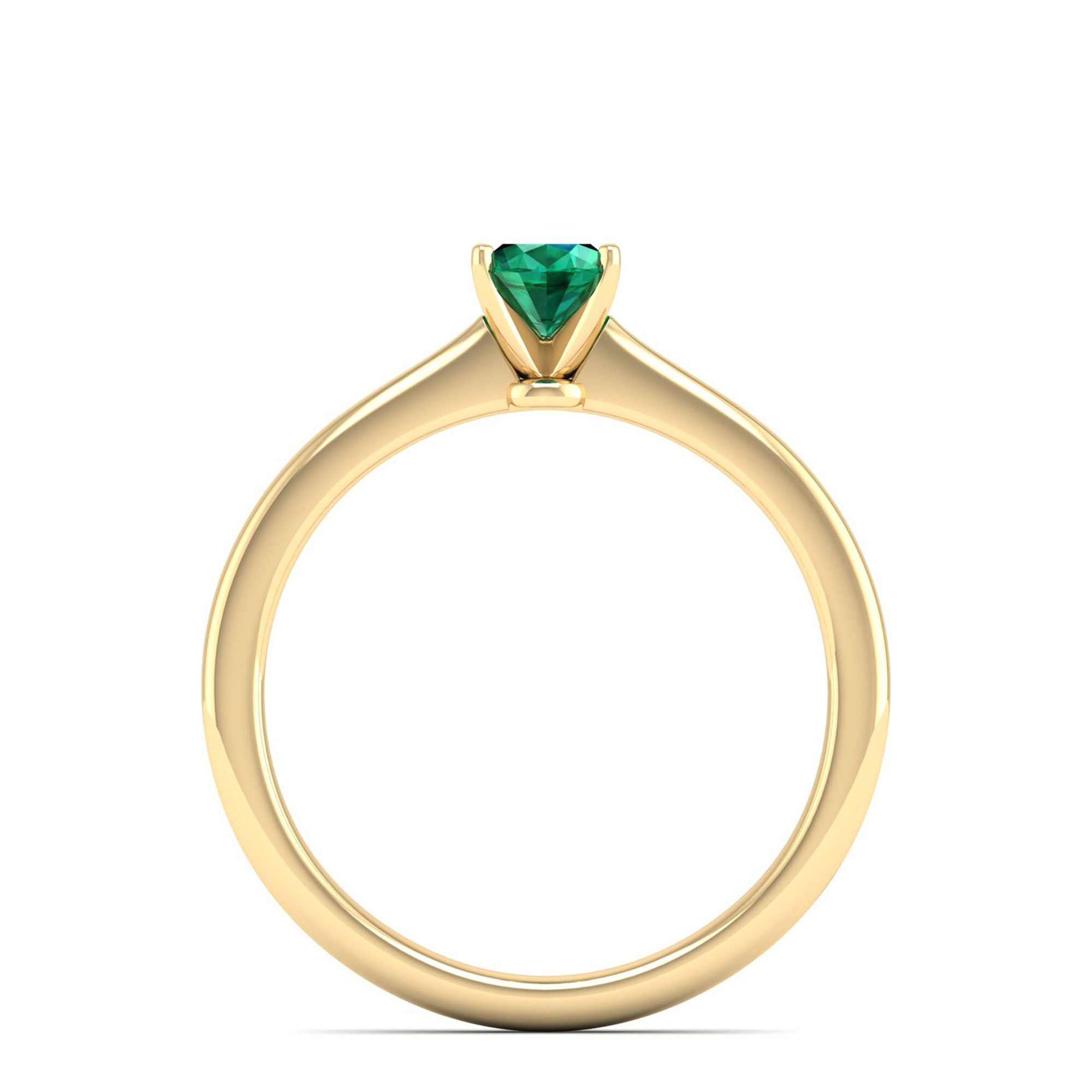 Celestar Classic Oval Emerald Solitaire Ring  0.50 Carat