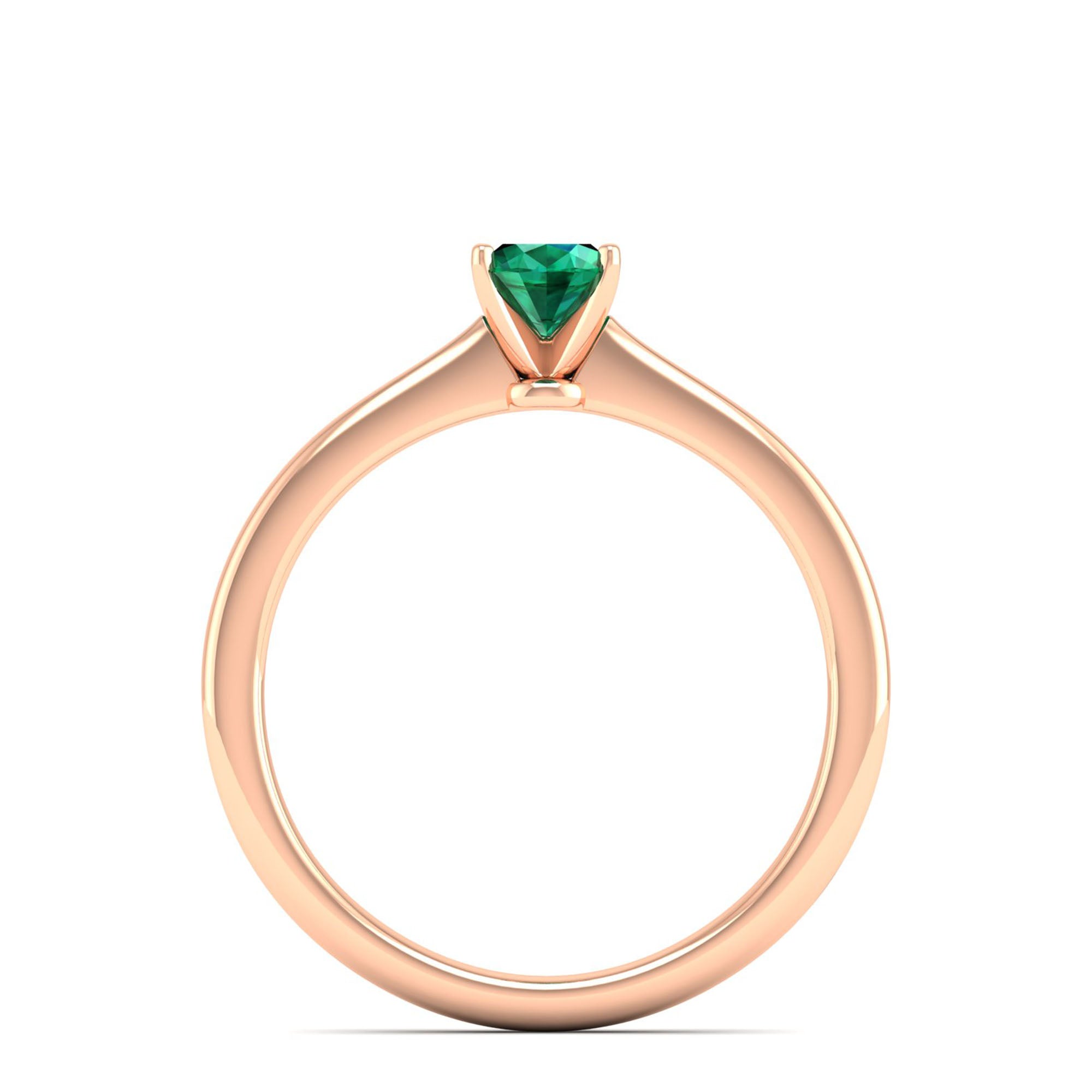 Celestar Classic Oval Emerald Solitaire Ring  0.50 Carat