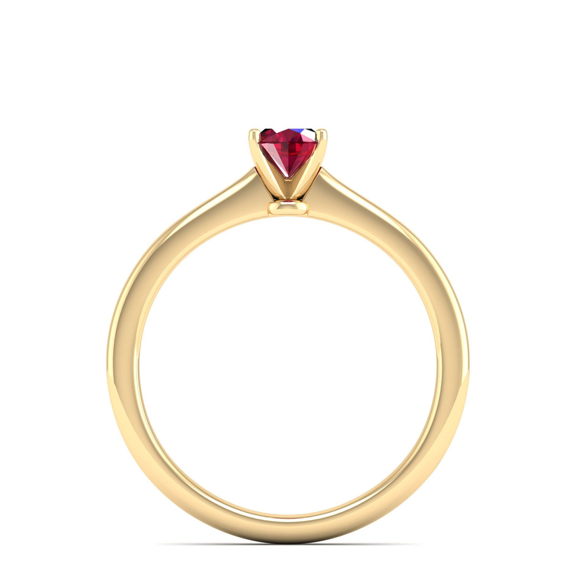 Celestar Classic Oval Ruby Solitaire Ring  0.50 Carat