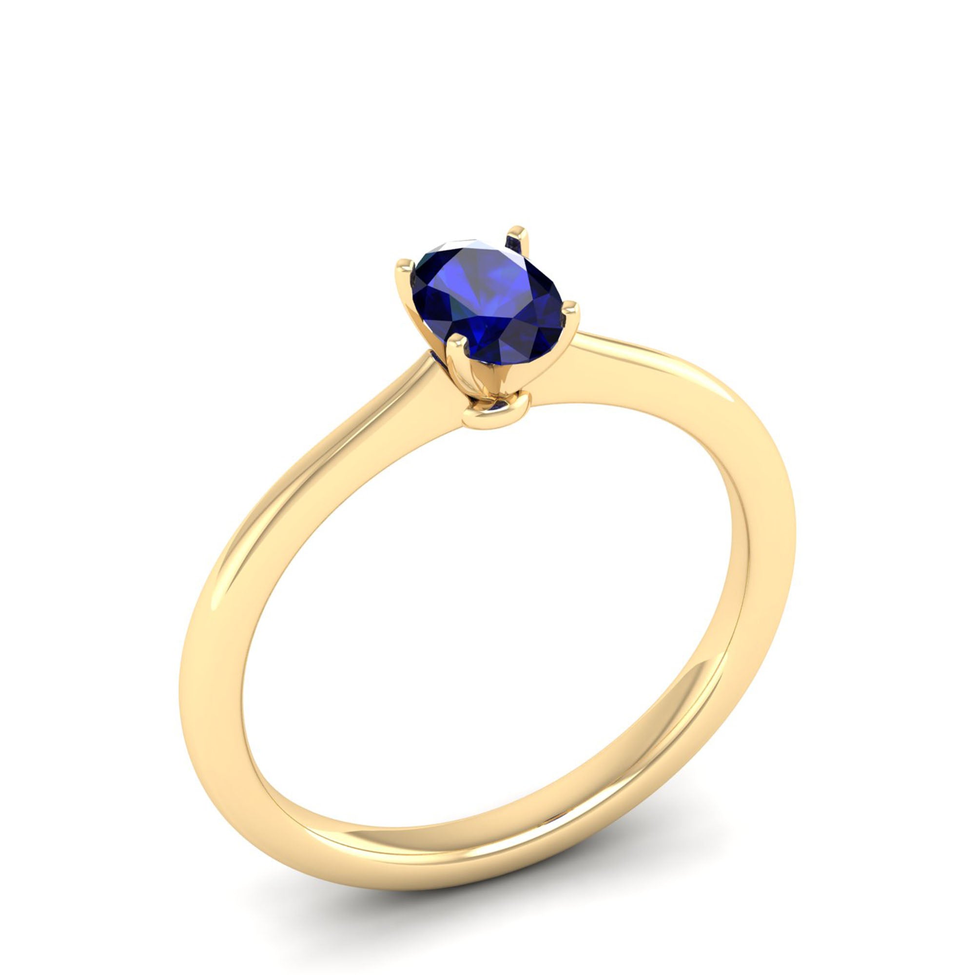 Celestar Classic Oval Sapphire Solitaire Ring  0.50 Carat