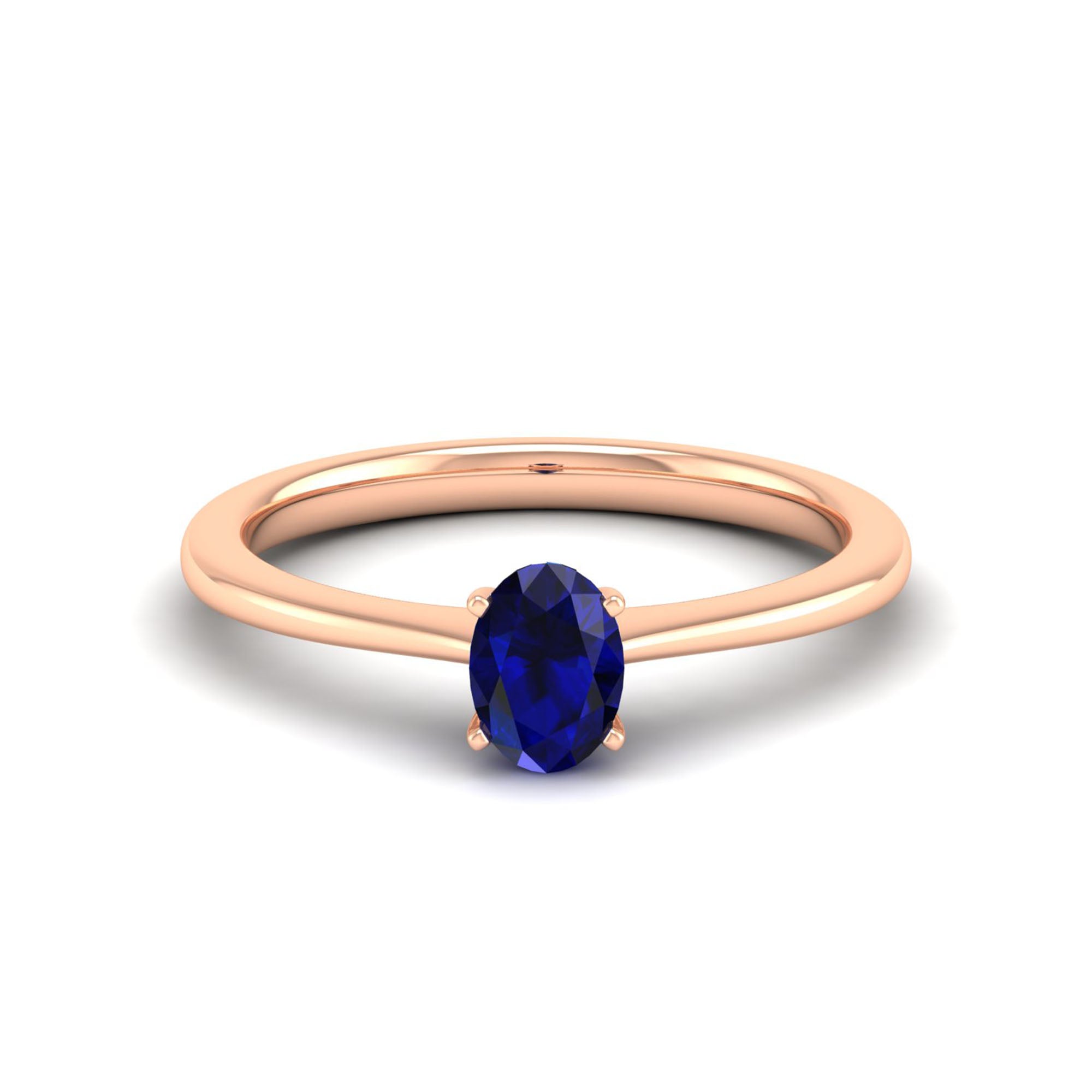 Celestar Classic Oval Sapphire Solitaire Ring  0.50 Carat