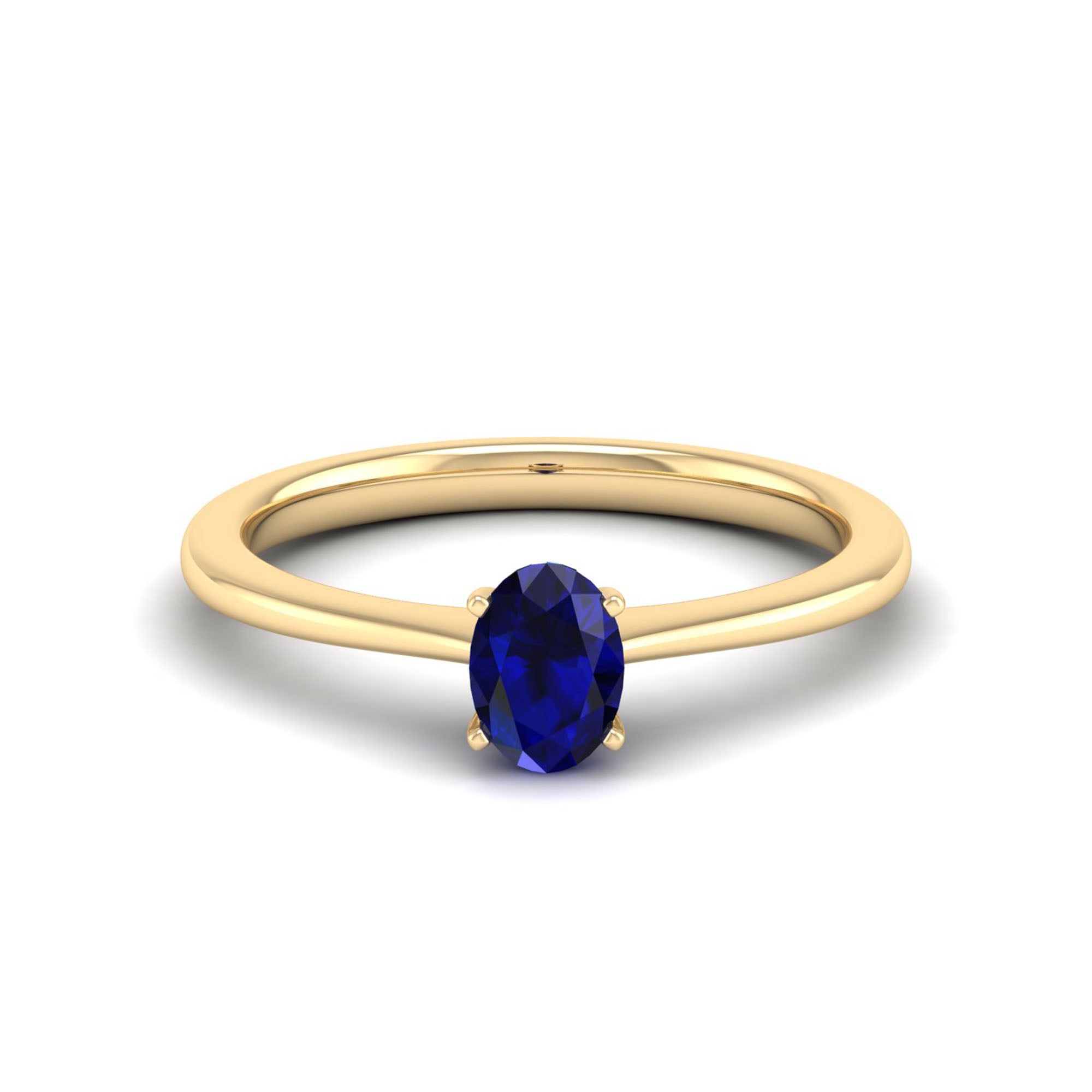 Celestar Classic Oval Sapphire Solitaire Ring  0.50 Carat