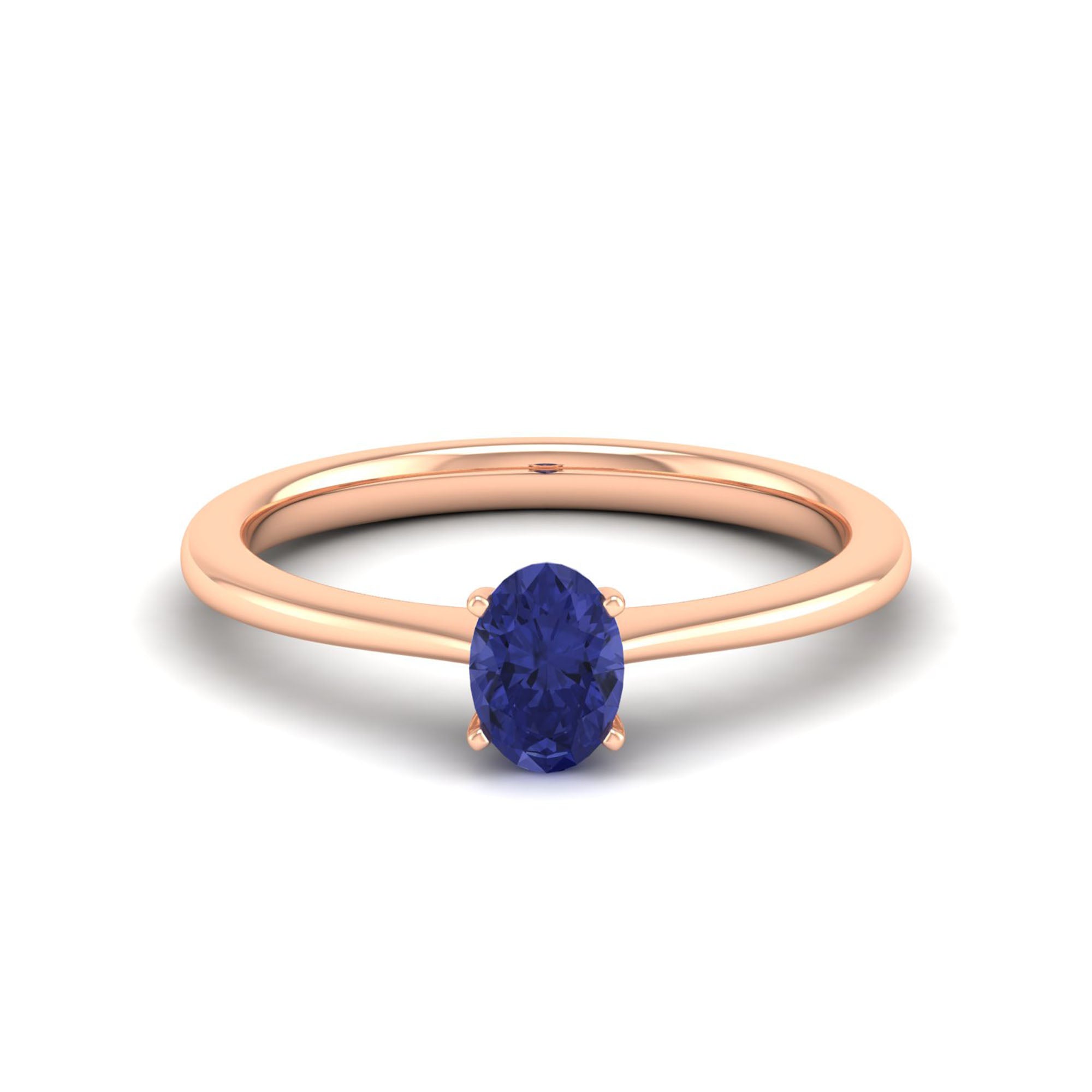 Celestar Classic Oval Tanzanite Solitaire Ring  0.50 Carat