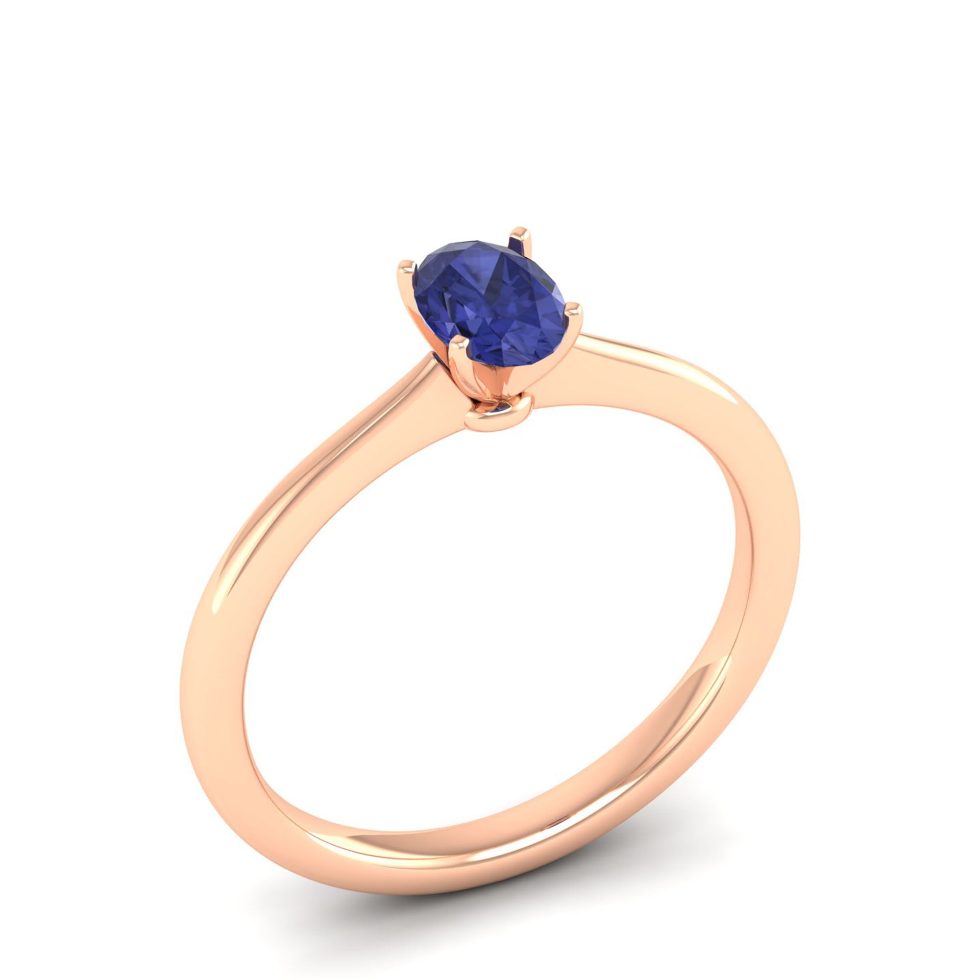 Celestar Classic Oval Tanzanite Solitaire Ring  0.50 Carat