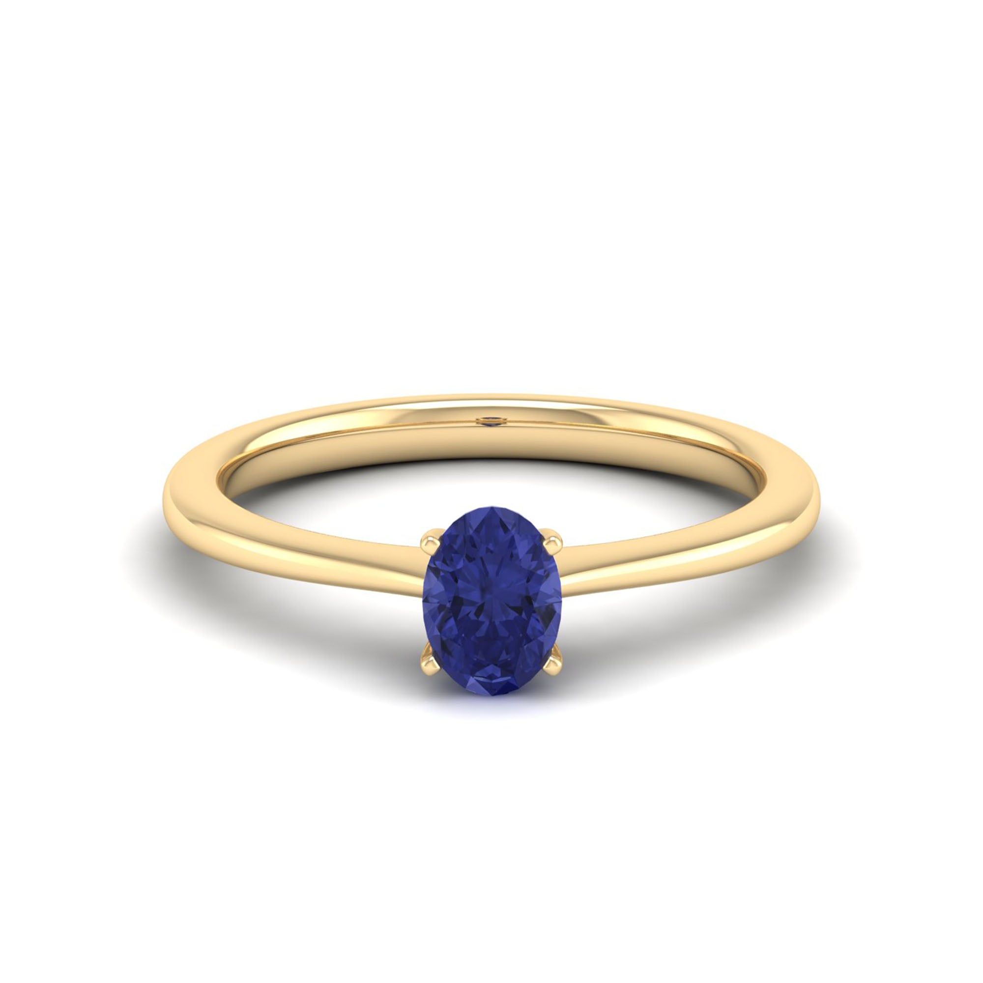 Celestar Classic Oval Tanzanite Solitaire Ring  0.50 Carat