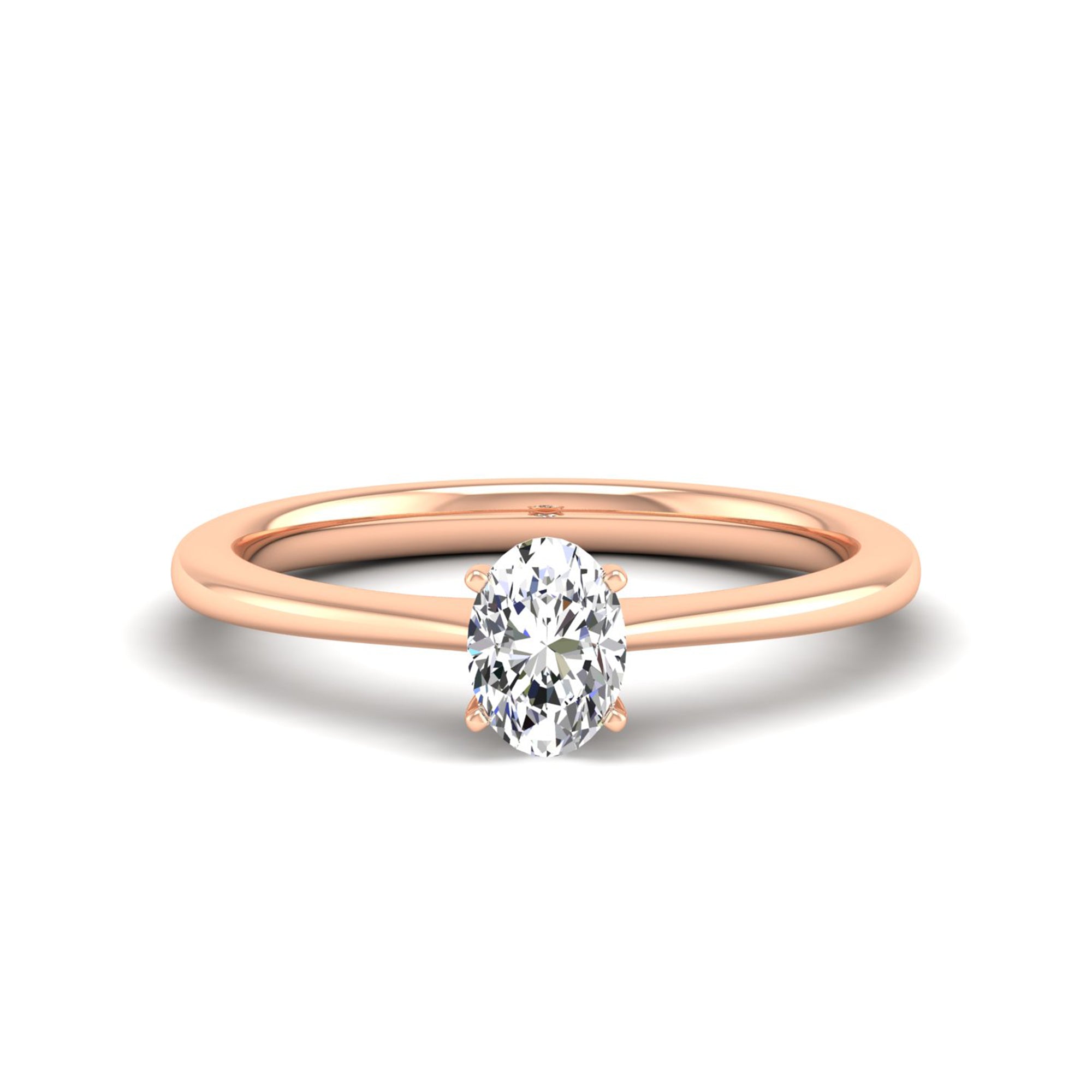 Celestar Classic Oval Solitaire Ring  0.50 Carat