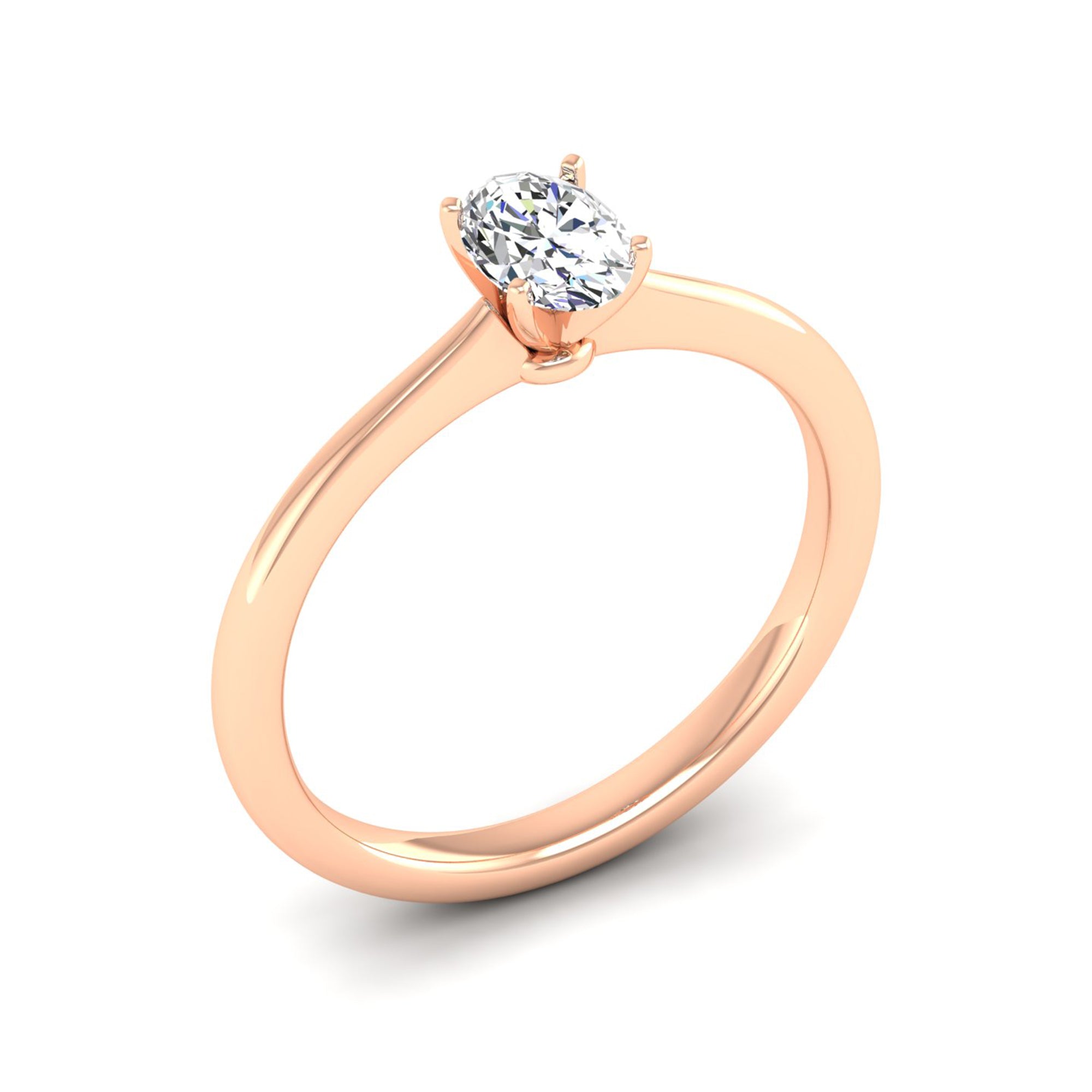 Celestar Classic Oval Solitaire Ring  0.50 Carat