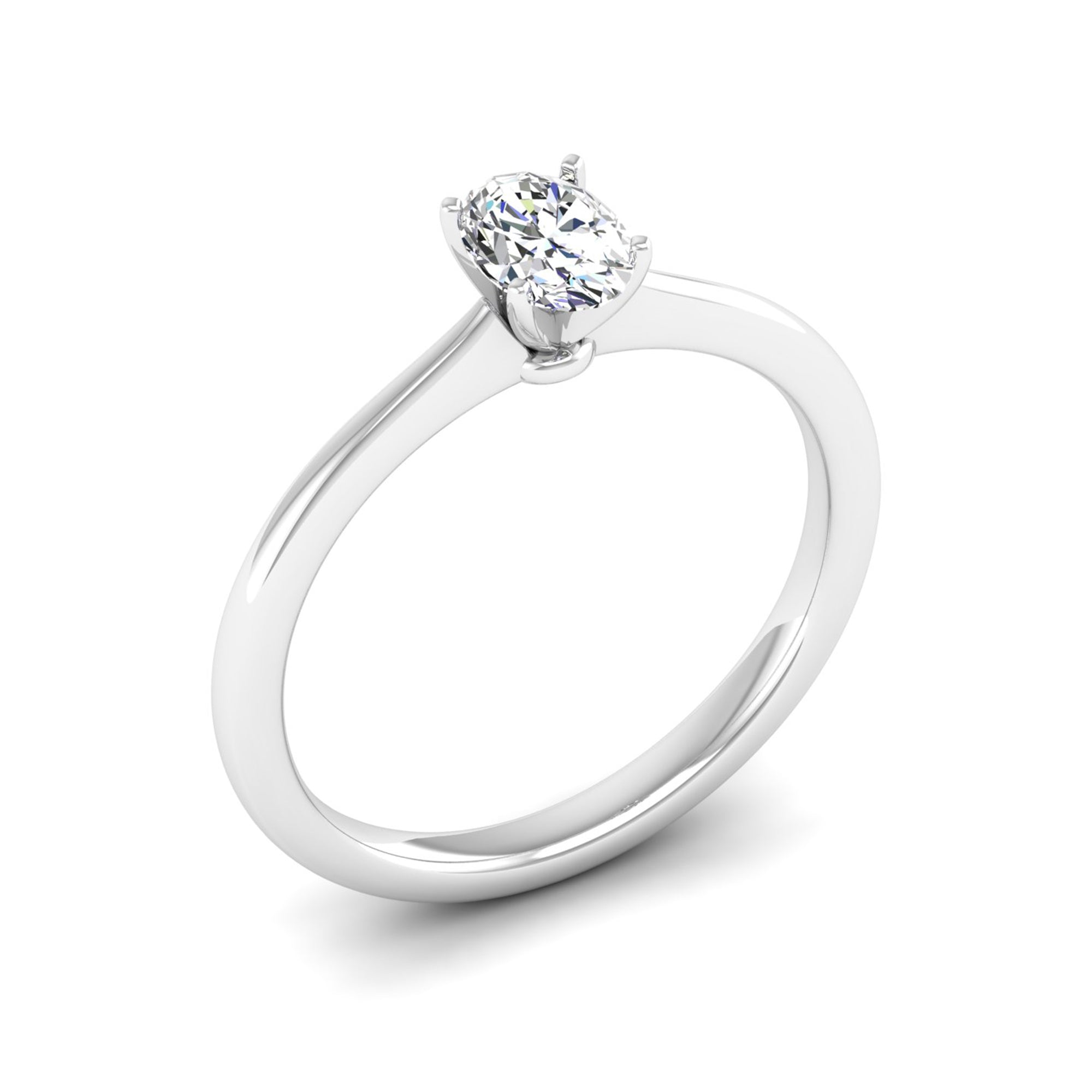 Celestar Classic Oval Solitaire Ring  0.50 Carat