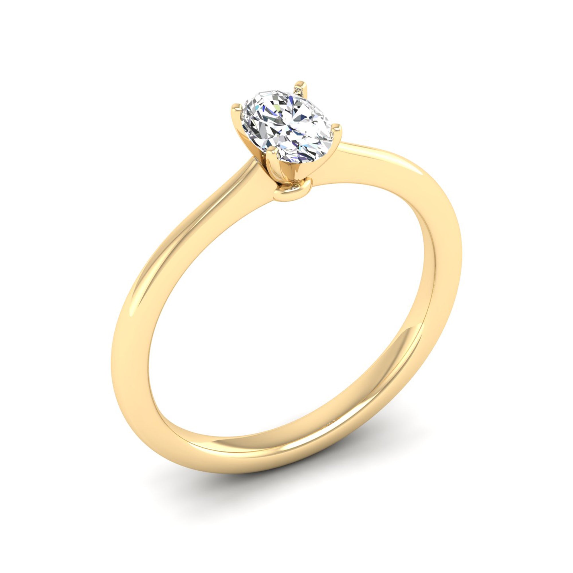Celestar Classic Oval Solitaire Ring  0.50 Carat