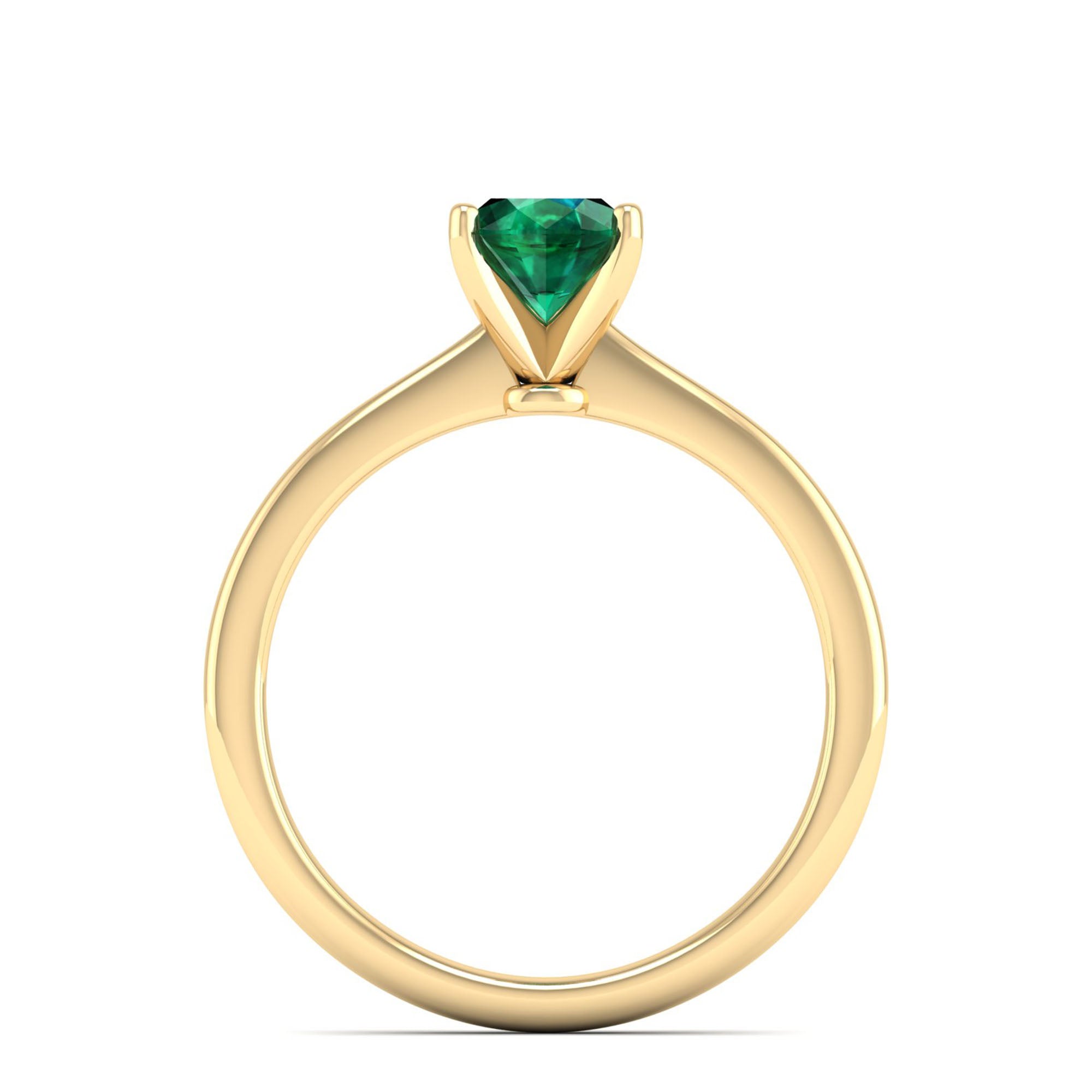 Celestar Oval Emerald Solitaire Ring  1.00 Carat