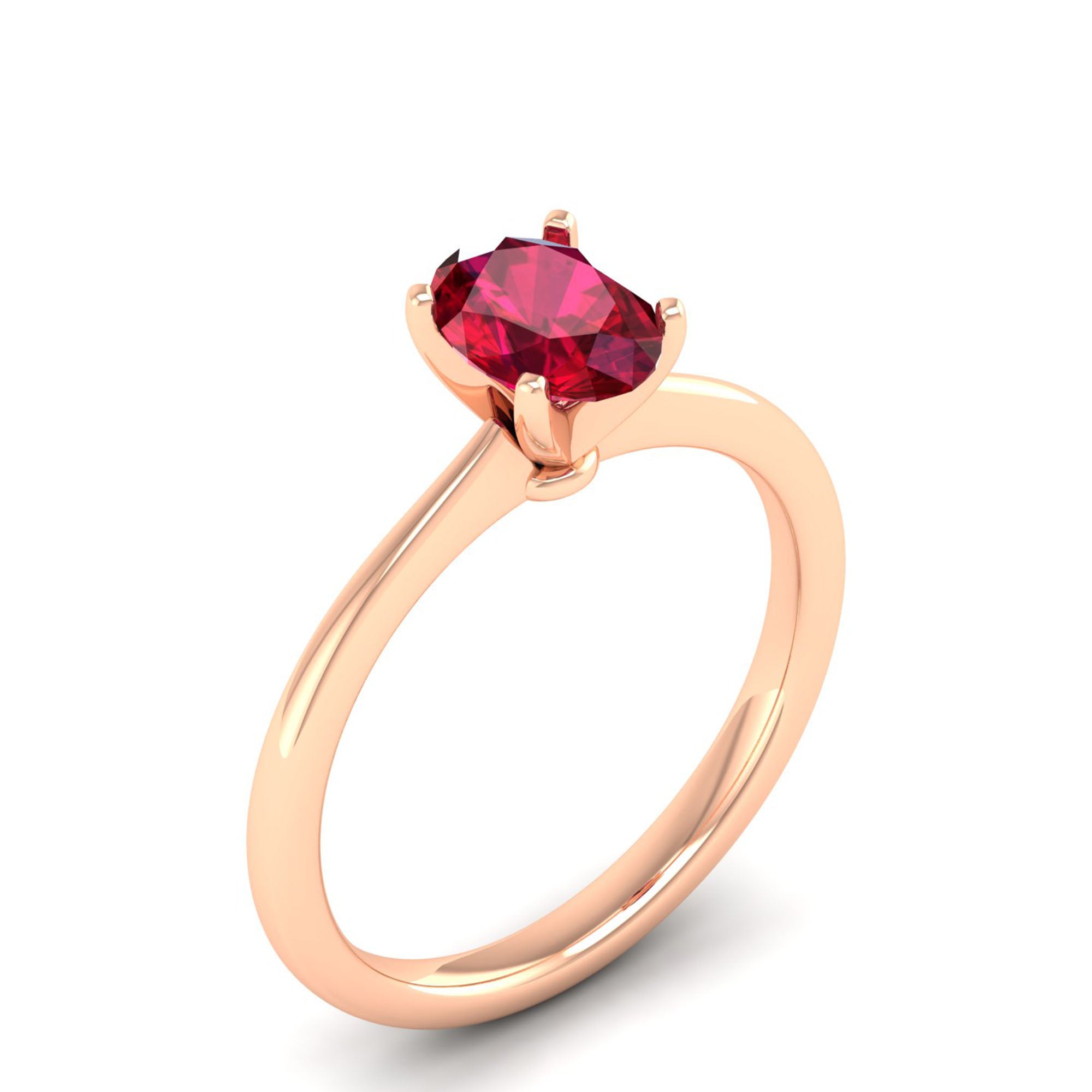 Celestar Oval Ruby Solitaire Ring  1.00 Carat