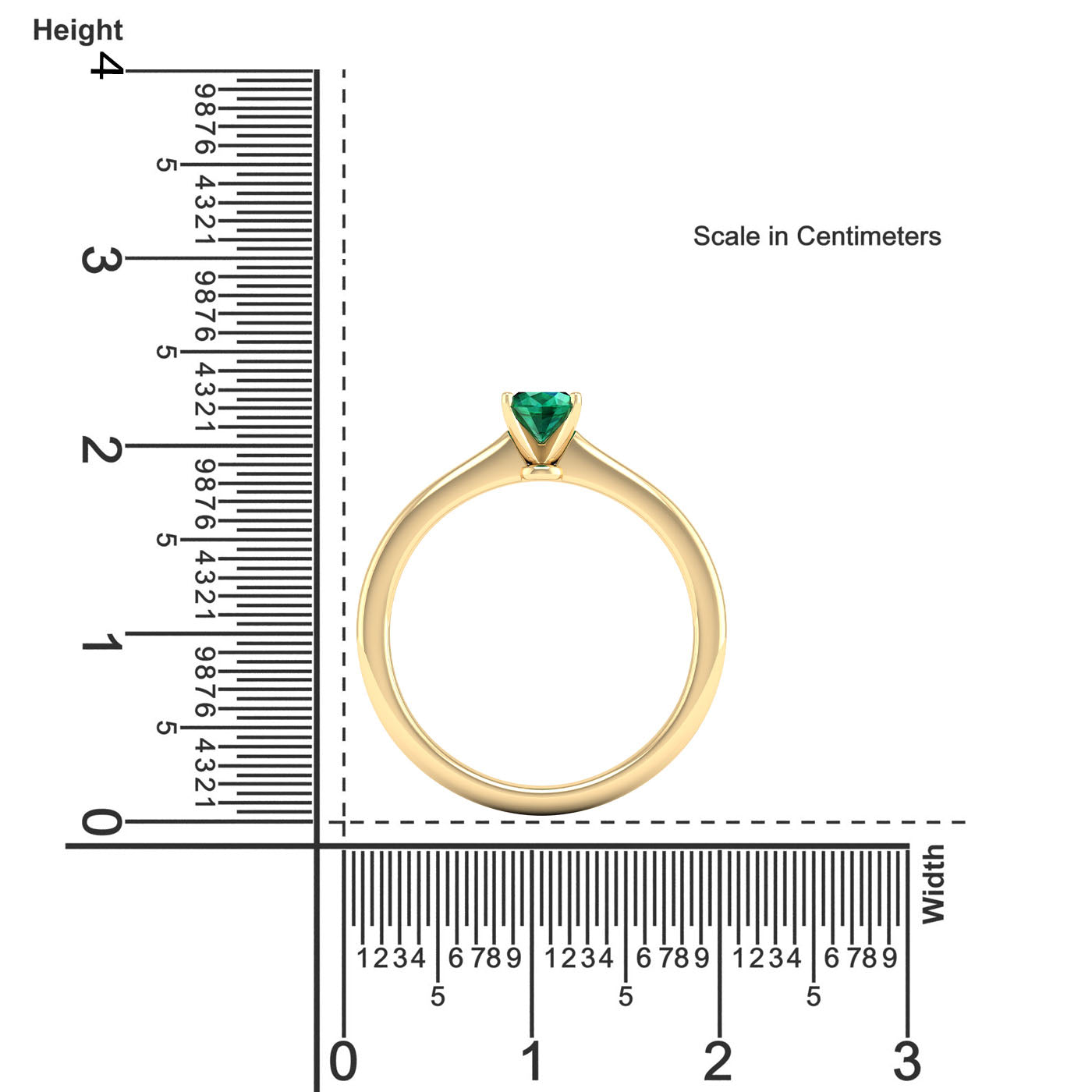Celestar Classic Oval Emerald Solitaire Ring-1.5 Carat