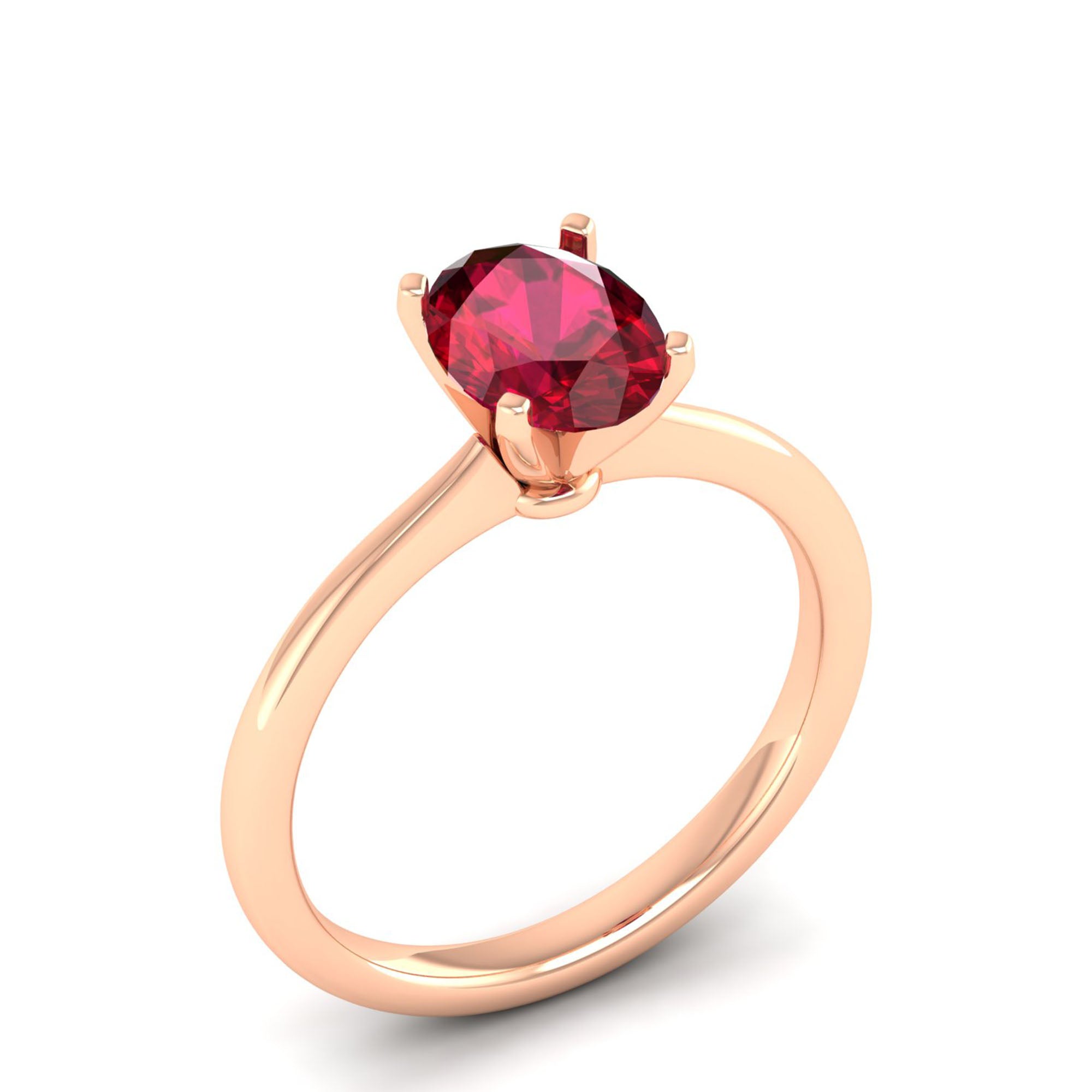 Celestar Classic Oval Ruby Solitaire Ring-1.5 Carat