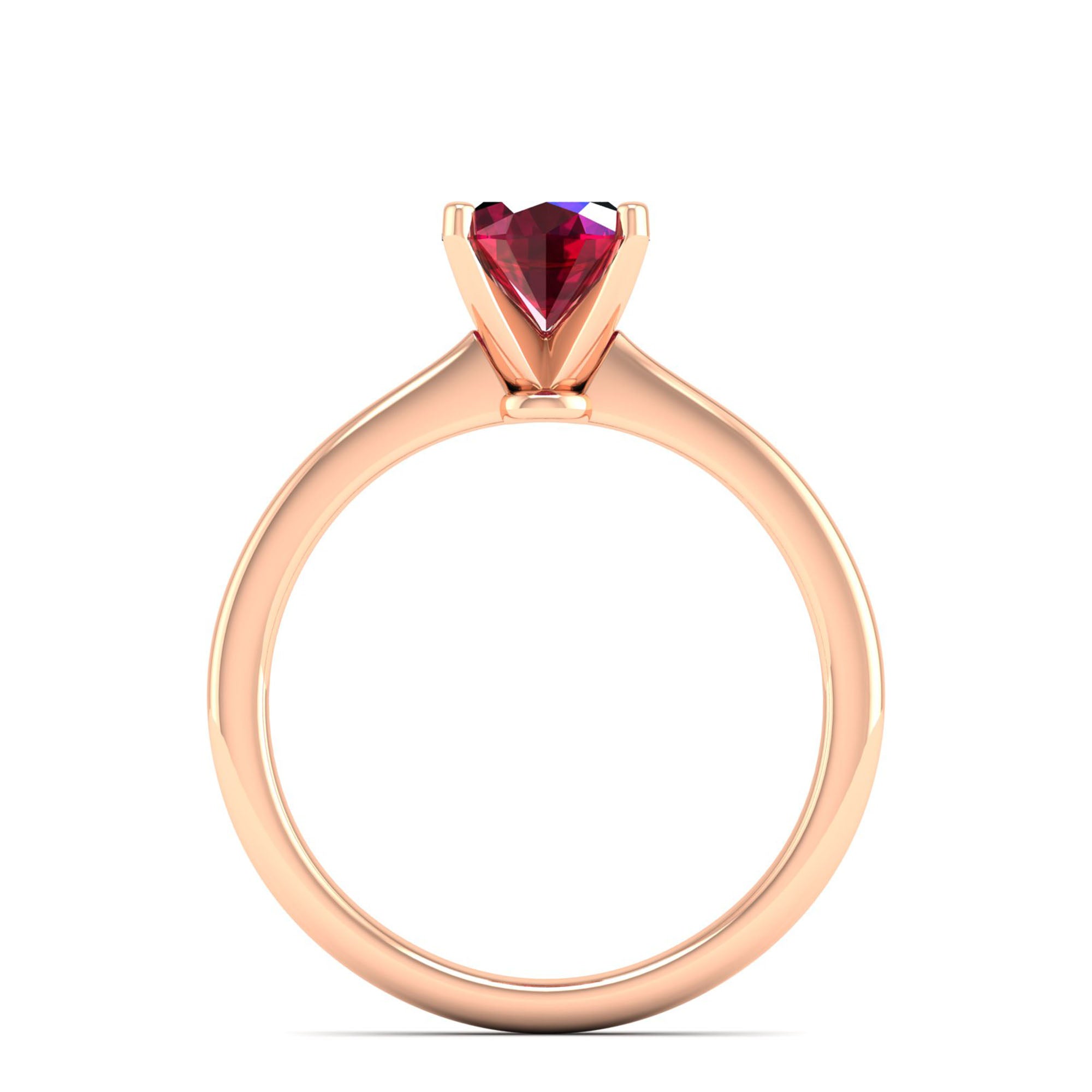 Celestar Classic Oval Ruby Solitaire Ring-1.5 Carat