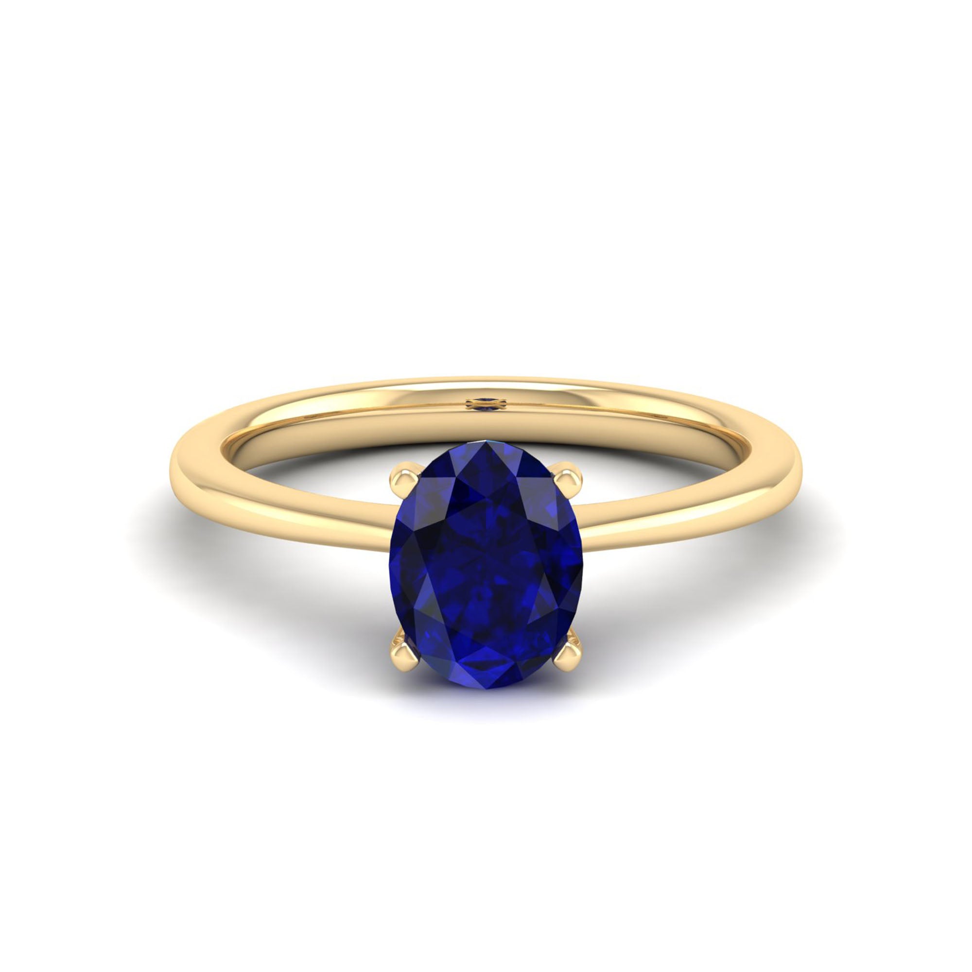 Celestar Classic Oval Sapphire Solitaire Ring-1.5 Carat