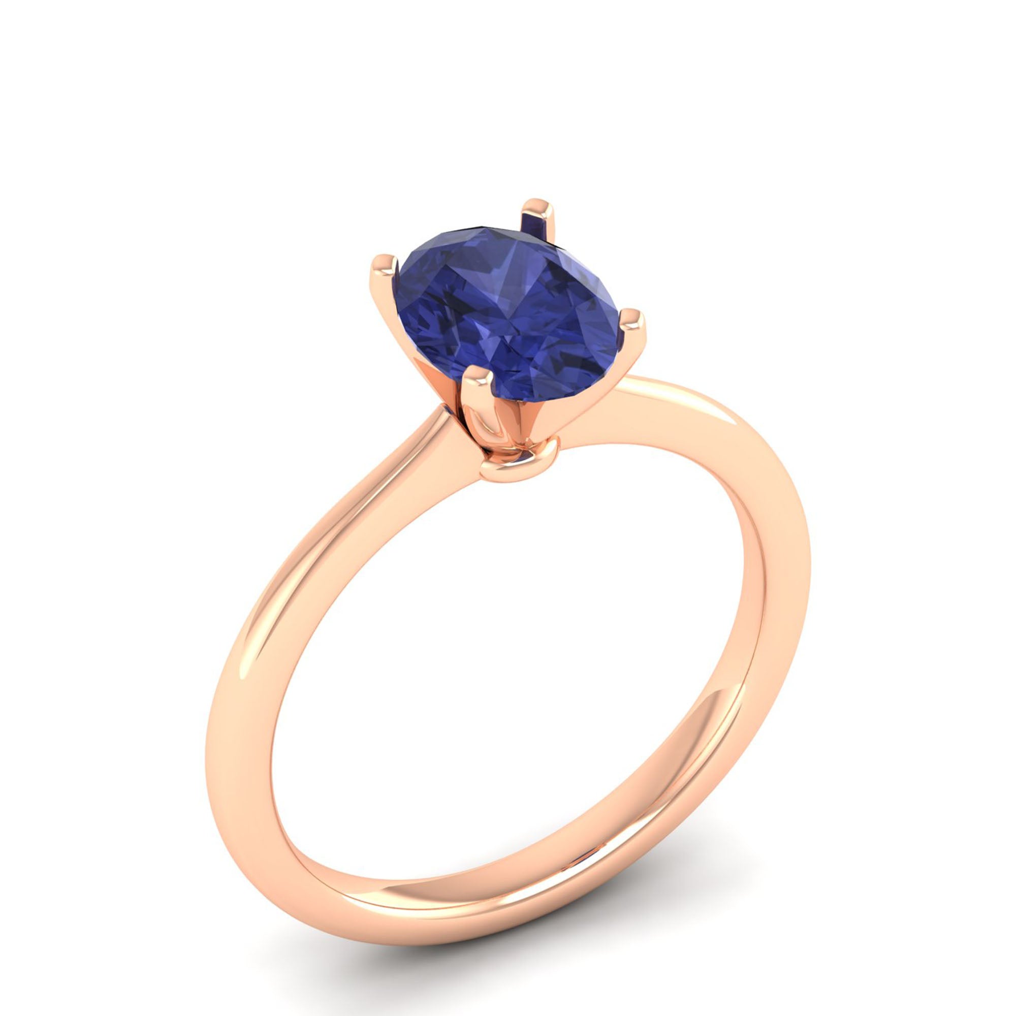 Celestar Classic Oval Tanzanite Solitaire Ring-1.5 Carat
