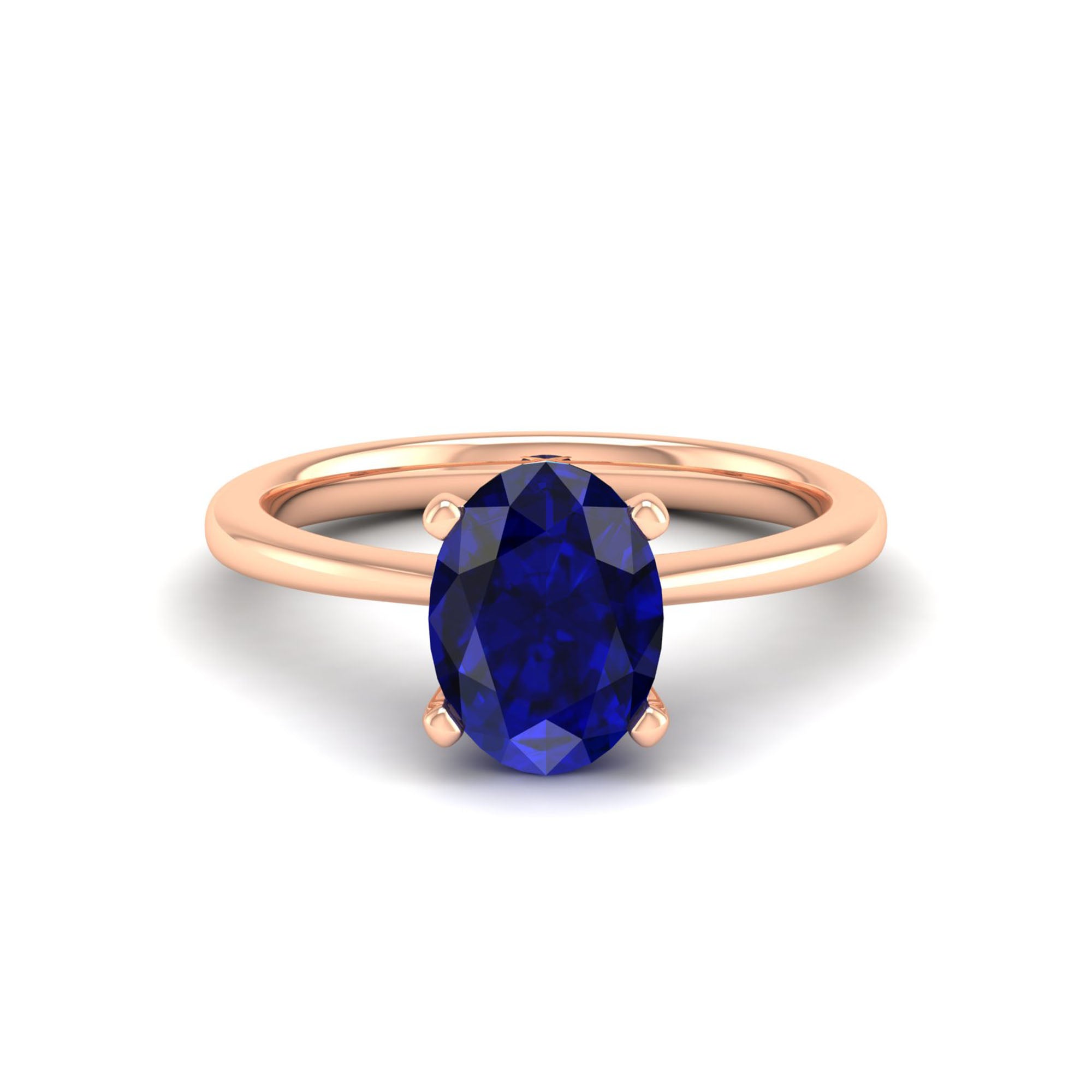 Celestar Classic Oval Sapphire Solitaire Ring 2.0 Carat