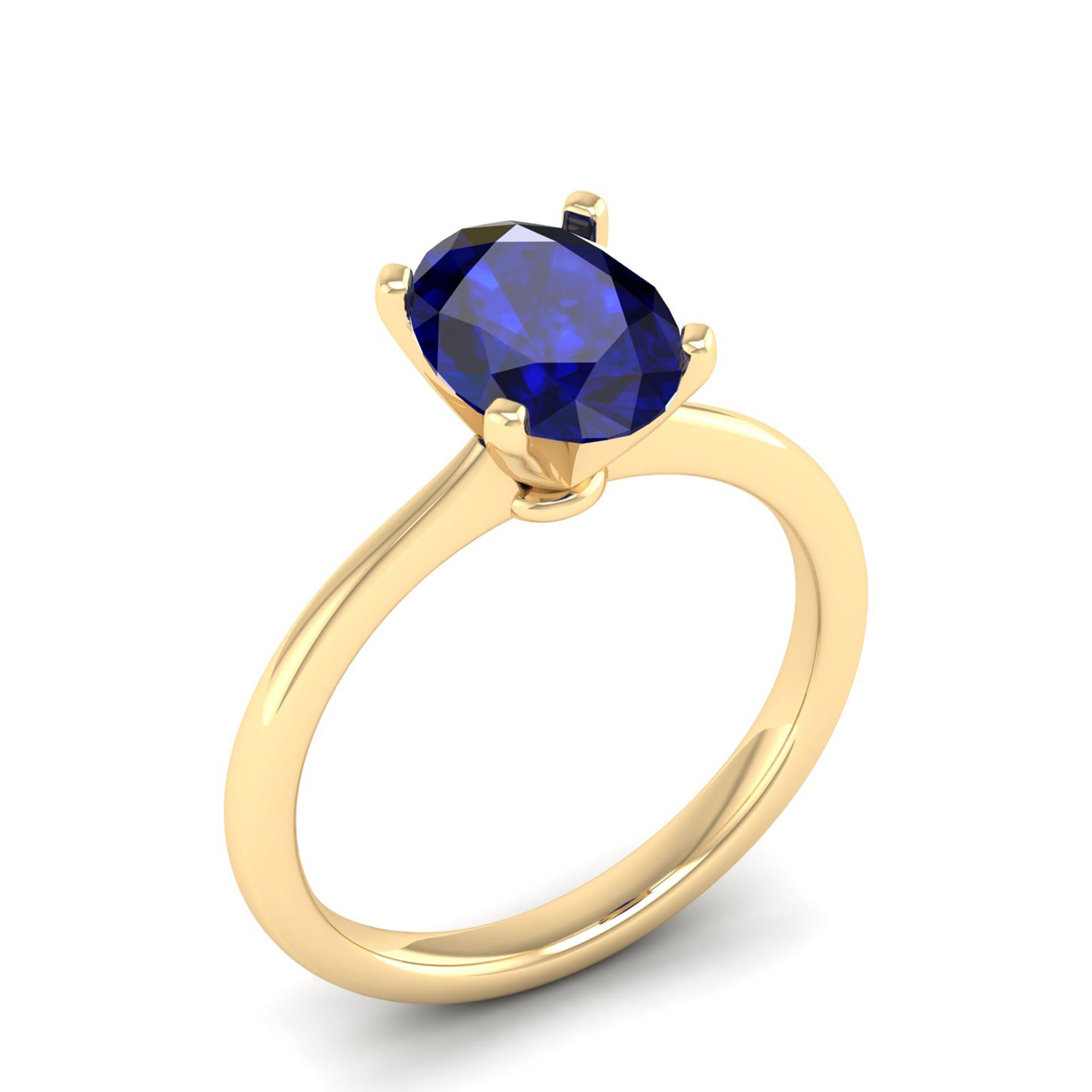 Celestar Classic Oval Sapphire Solitaire Ring 2.0 Carat