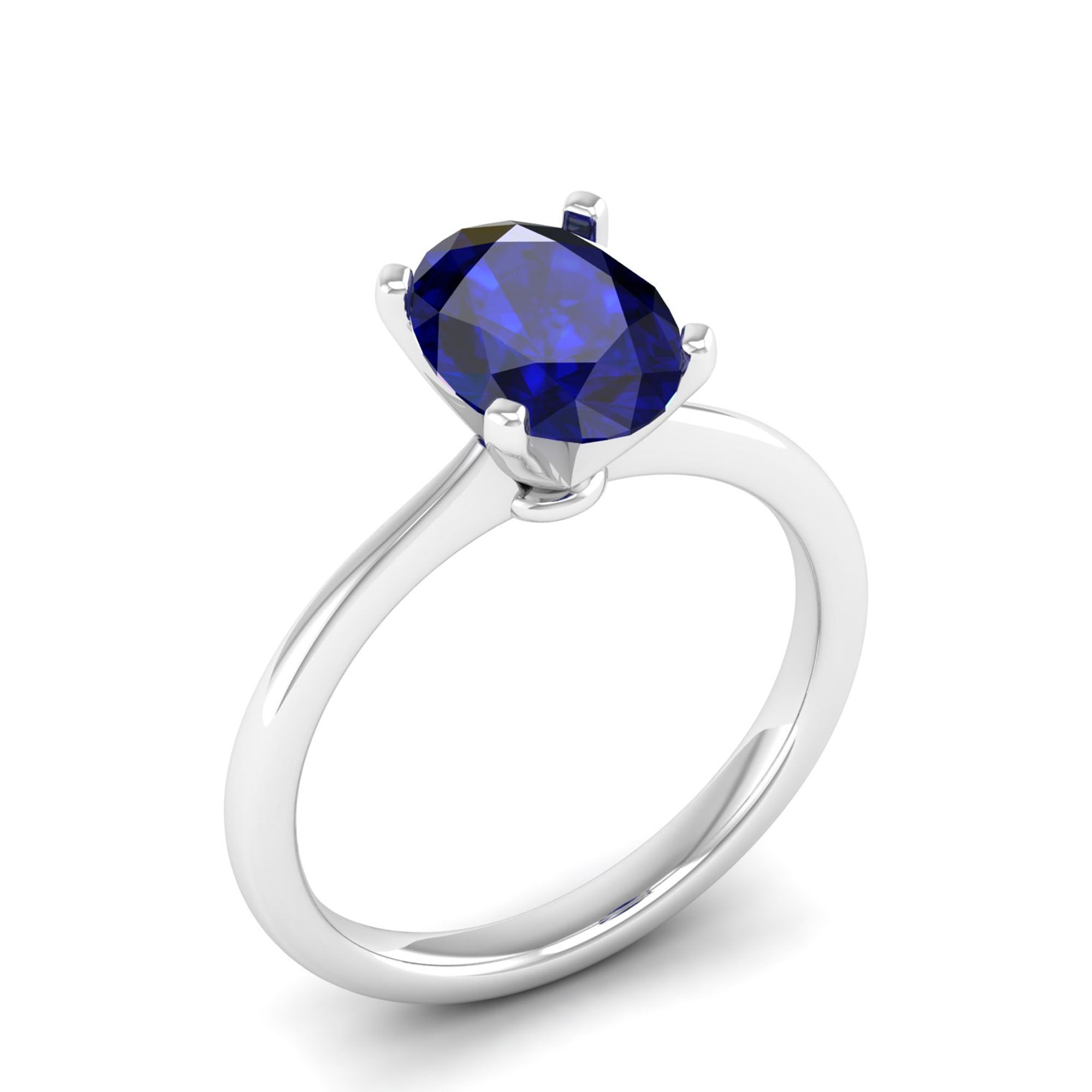 Celestar Classic Oval Sapphire Solitaire Ring 2.0 Carat