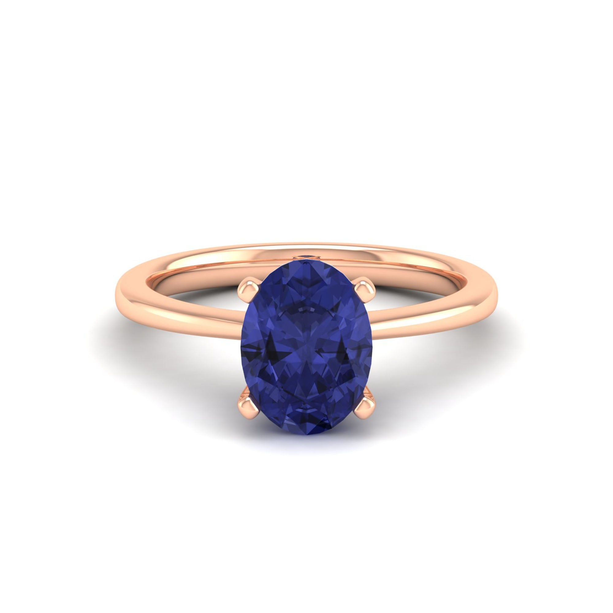 Celestar Classic Oval Tanzanite Solitaire Ring 2.0 Carat