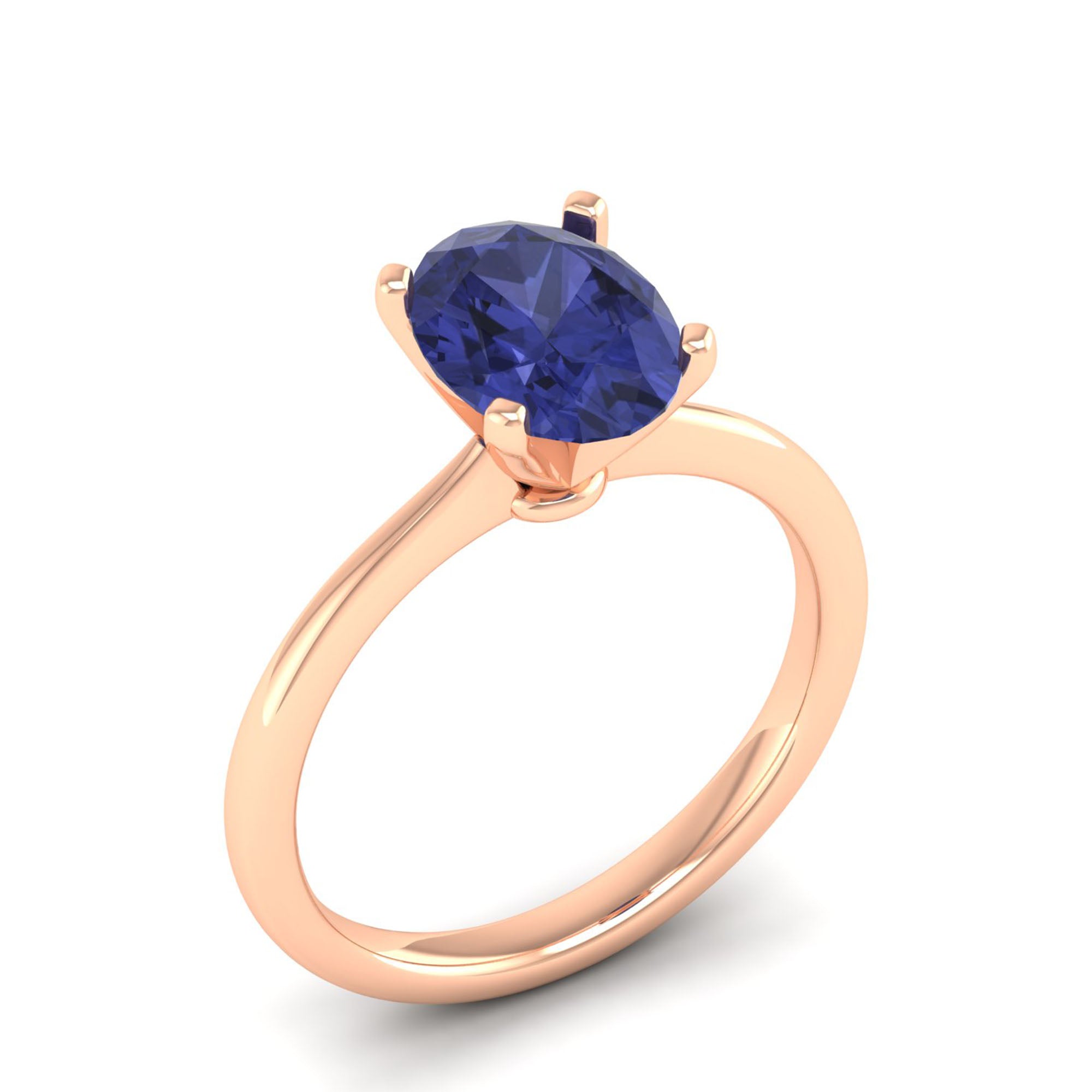 Celestar Classic Oval Tanzanite Solitaire Ring 2.0 Carat