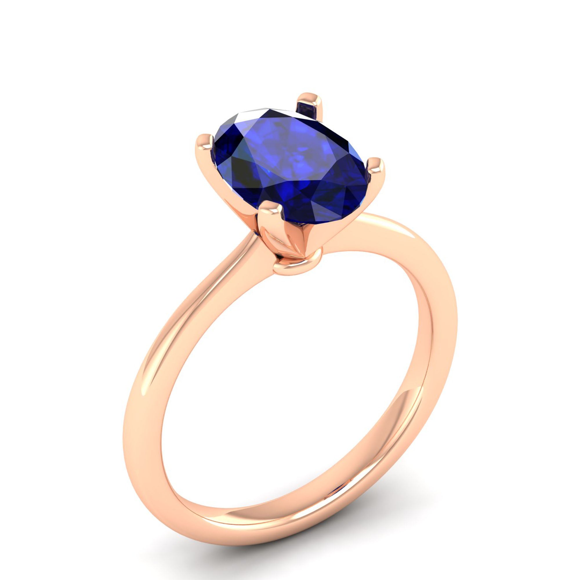 Celestar Classic Oval Sapphire Solitaire Ring 2.50 Carat