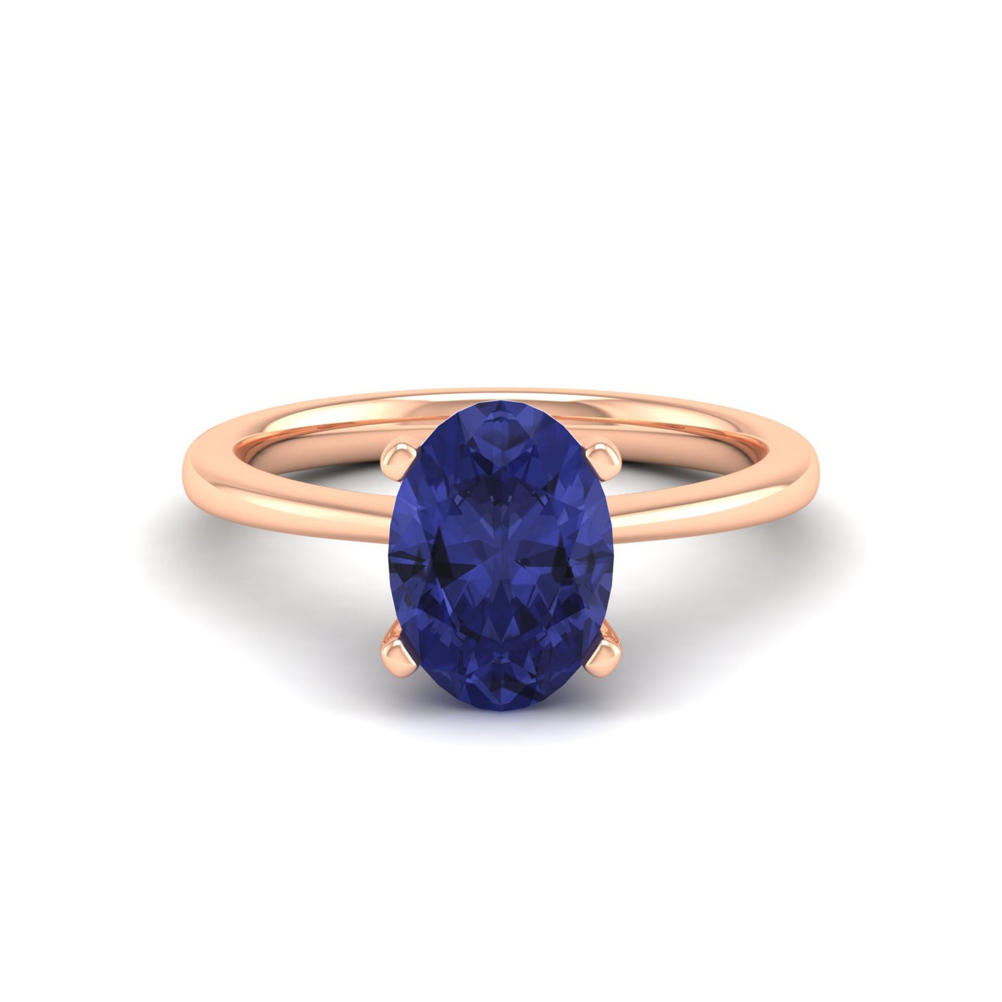 Celestar Classic Oval Tanzanite Solitaire Ring 2.50 Carat