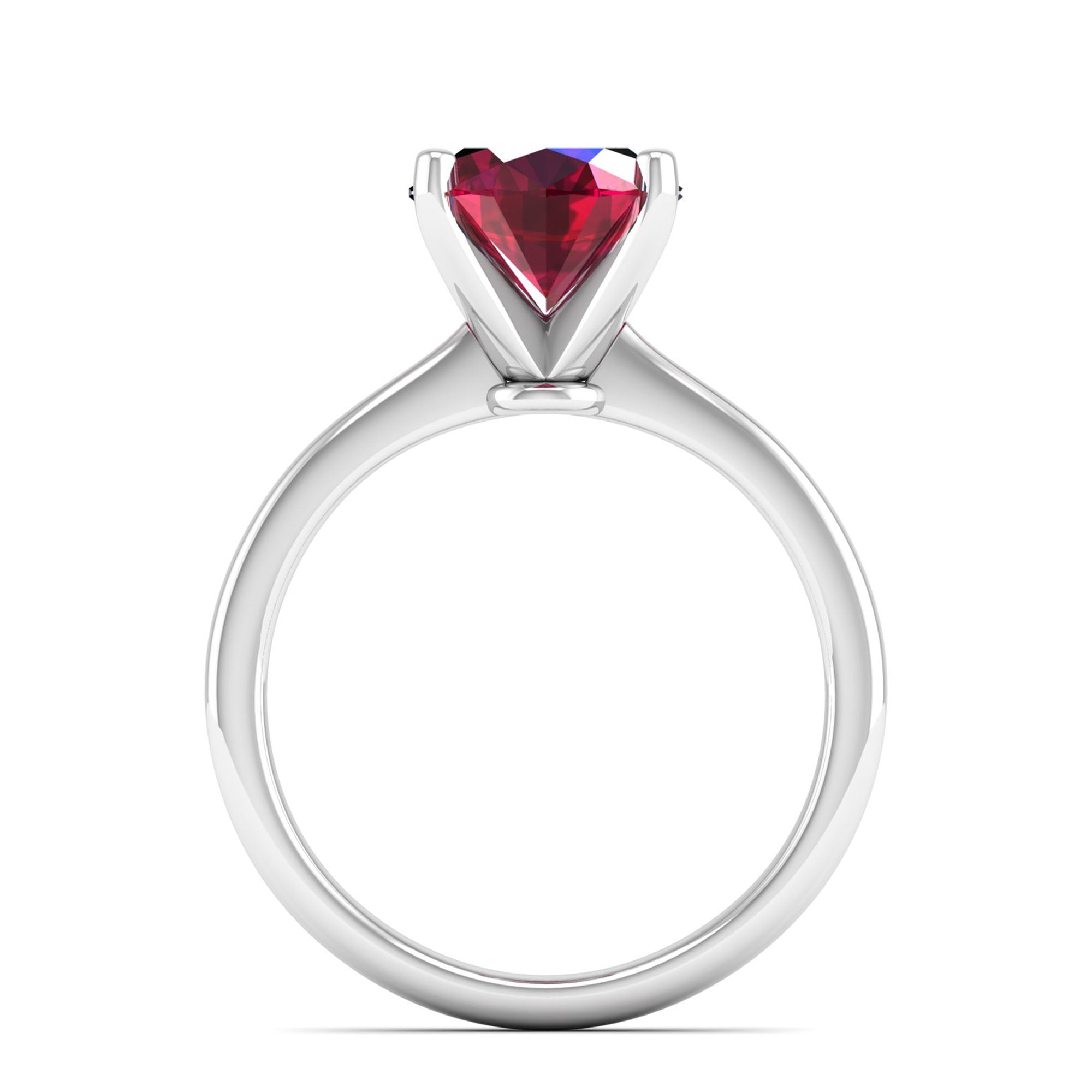 Celestar Classic Oval Ruby Solitaire Ring – 3.0 Carat