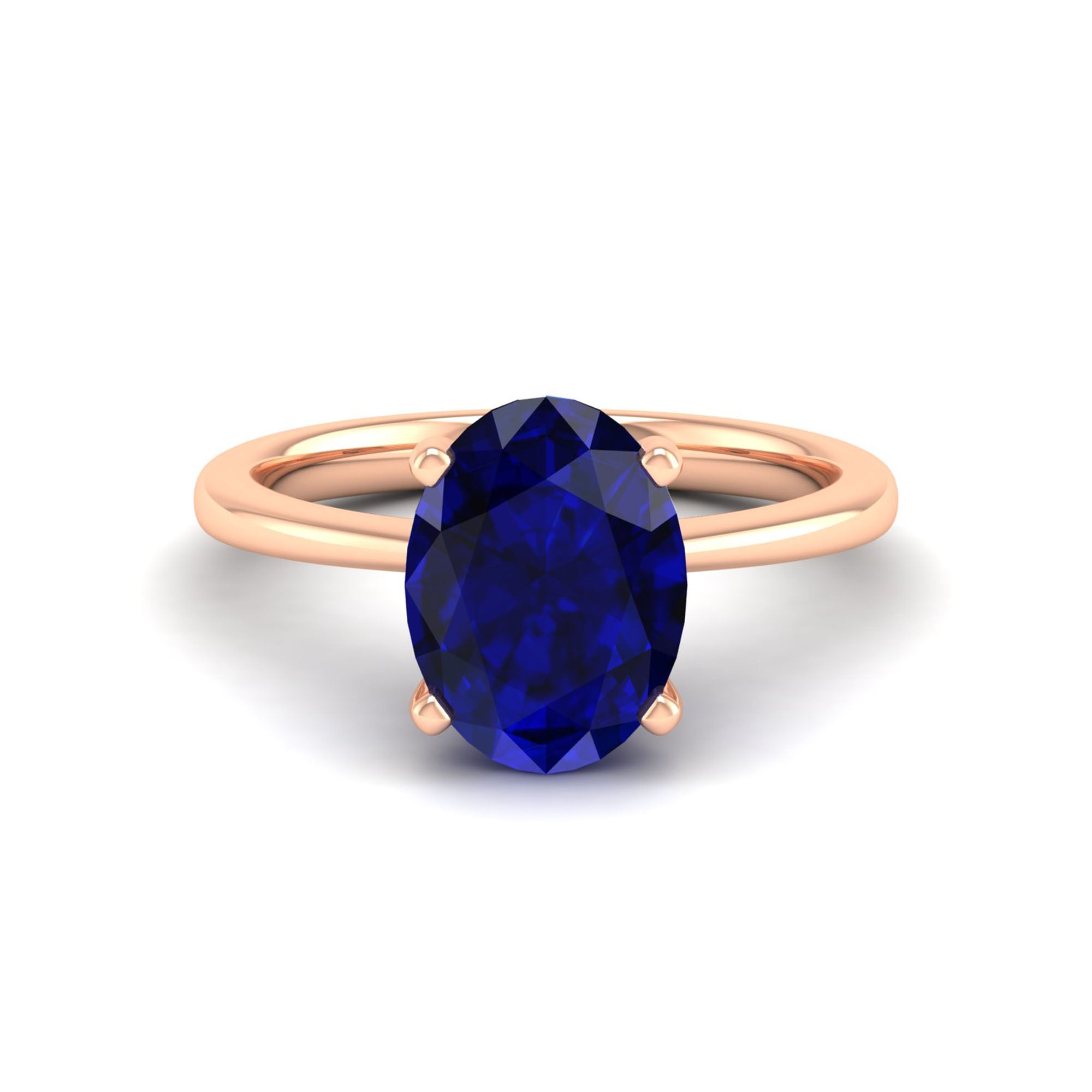 Celestar Classic Oval Sapphire Solitaire Ring – 3.0 Carat