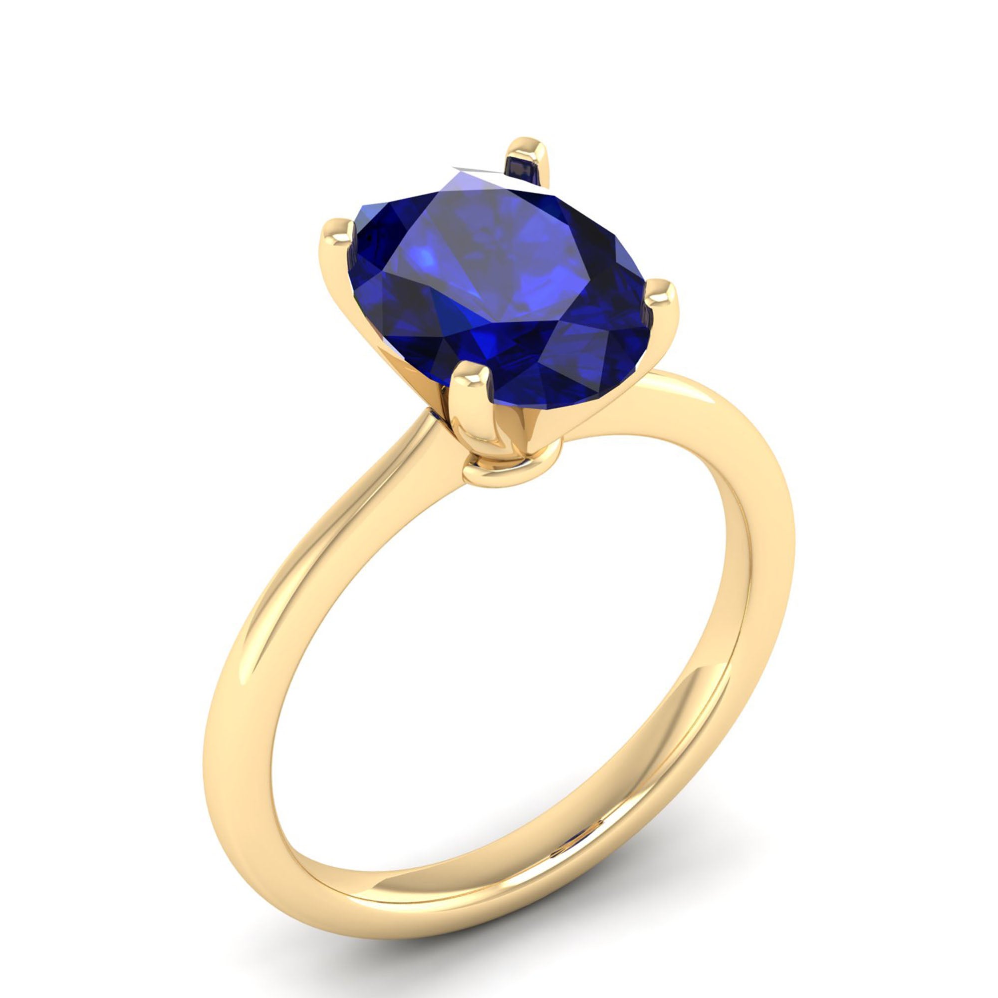 Celestar Classic Oval Sapphire Solitaire Ring – 3.0 Carat