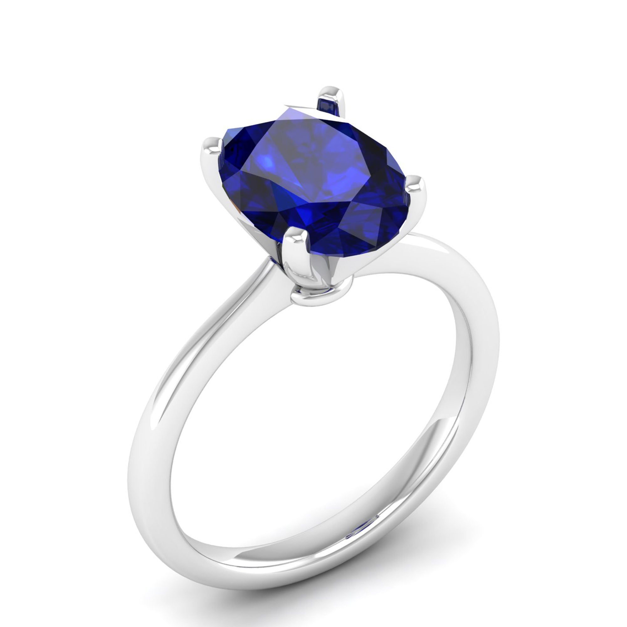 Celestar Classic Oval Sapphire Solitaire Ring – 3.0 Carat
