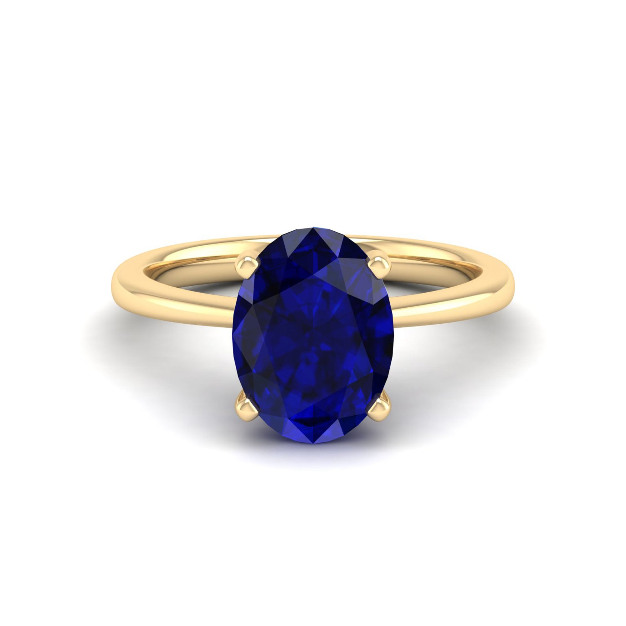 Celestar Classic Oval Sapphire Solitaire Ring – 3.0 Carat