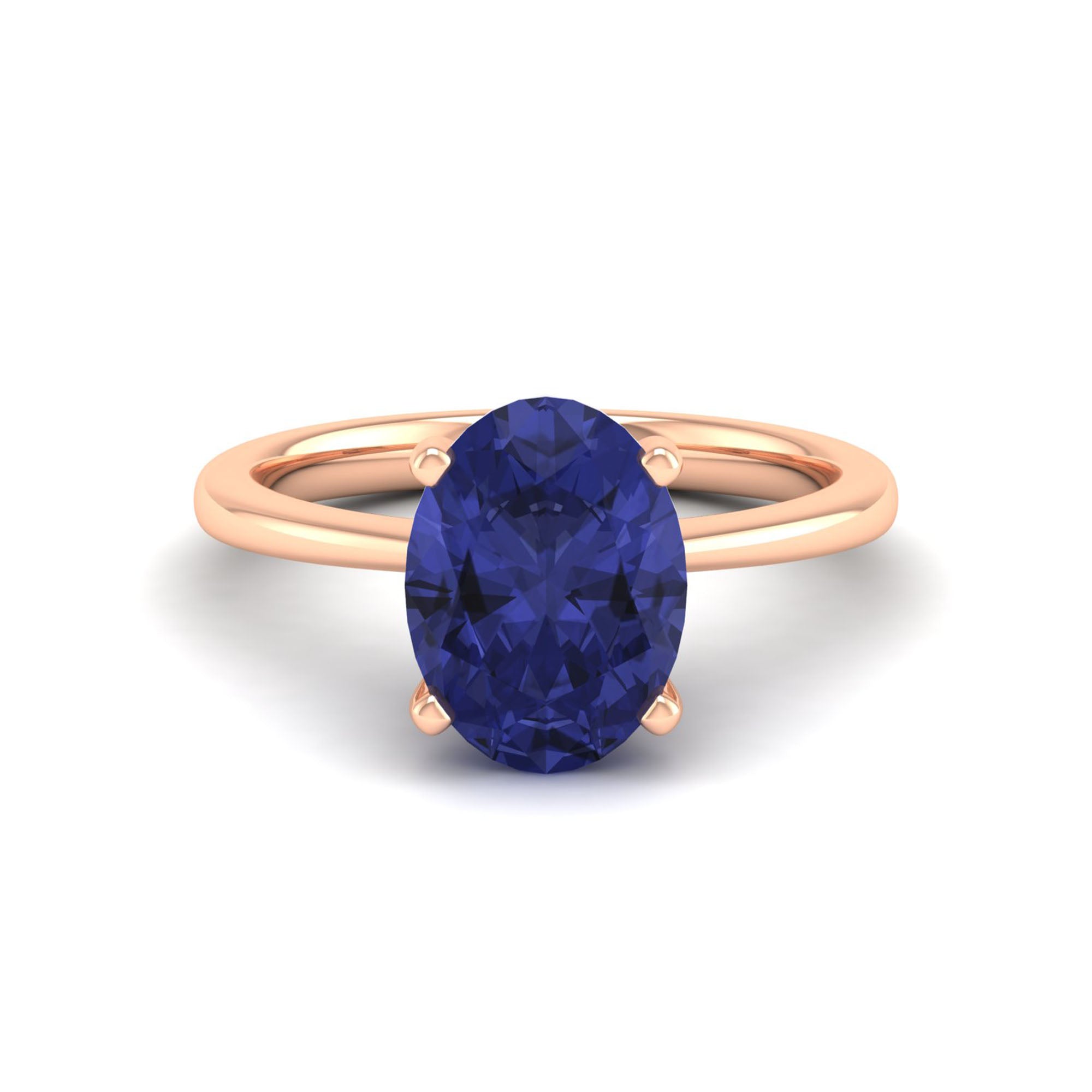 Celestar Classic Oval Tanzanite Solitaire Ring – 3.0 Carat
