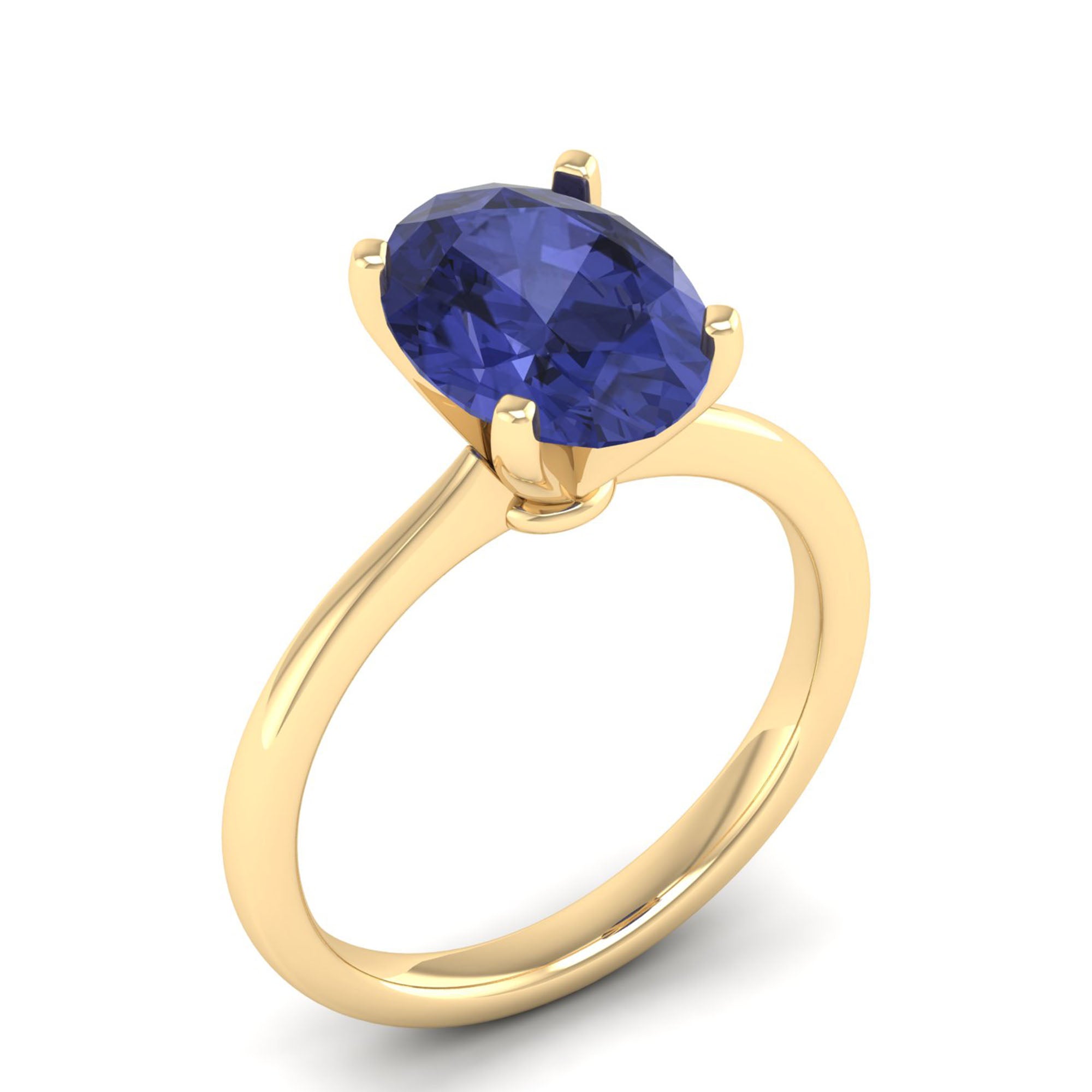 Celestar Classic Oval Tanzanite Solitaire Ring – 3.0 Carat