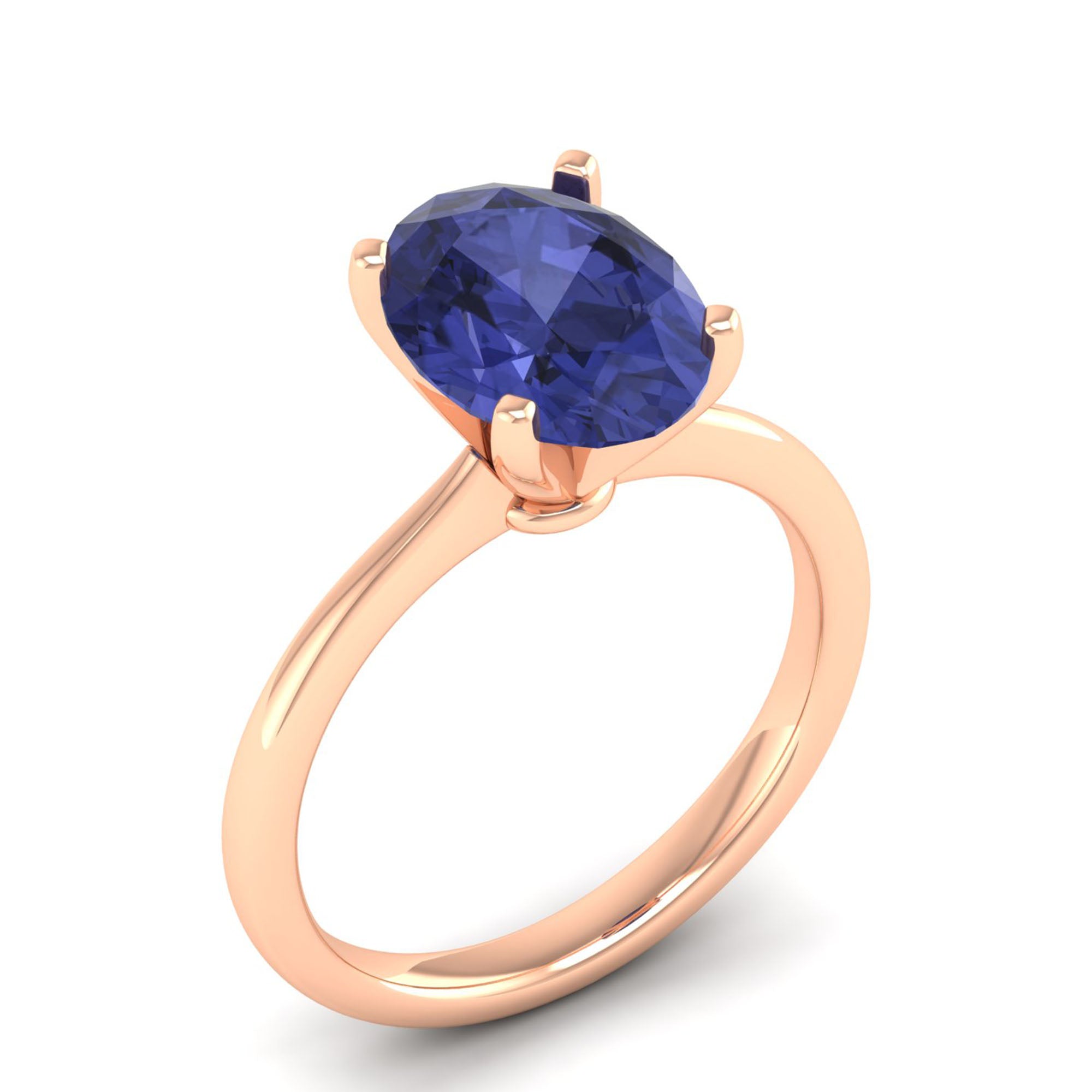 Celestar Classic Oval Tanzanite Solitaire Ring – 3.0 Carat