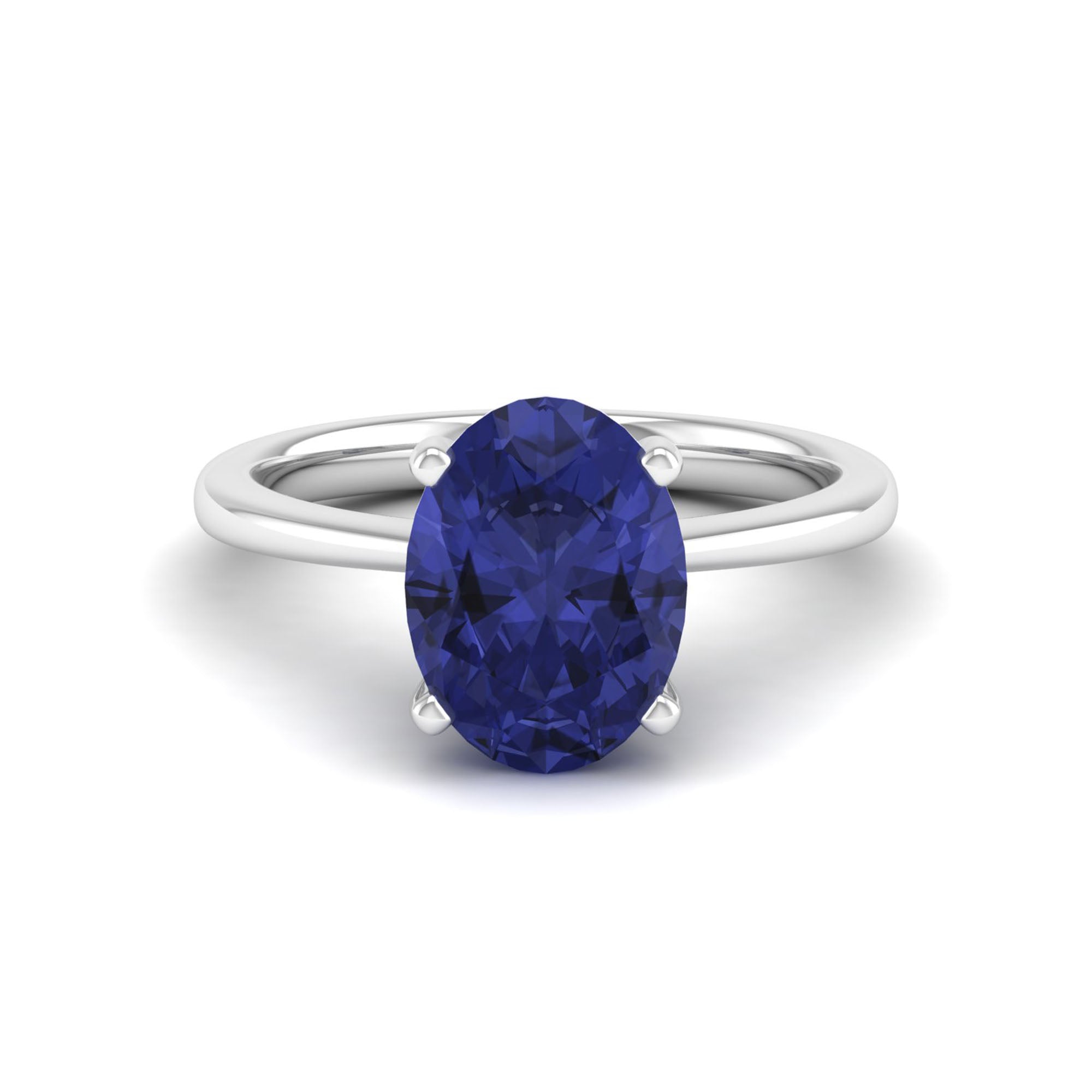 Celestar Classic Oval Tanzanite Solitaire Ring – 3.0 Carat