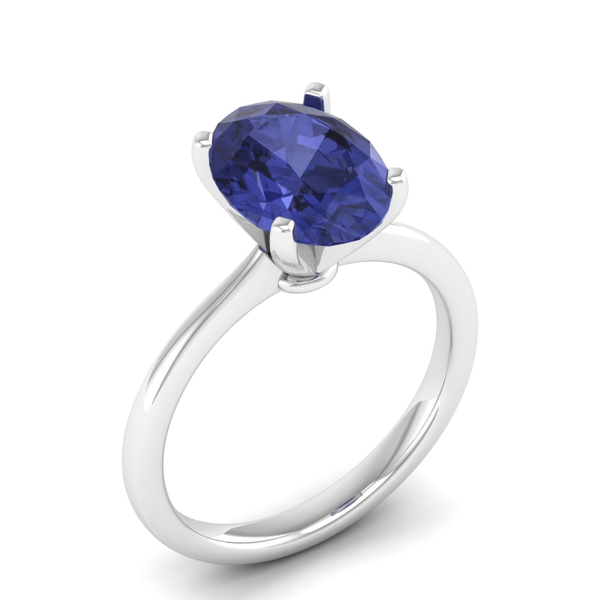 Celestar Classic Oval Tanzanite Solitaire Ring – 3.0 Carat