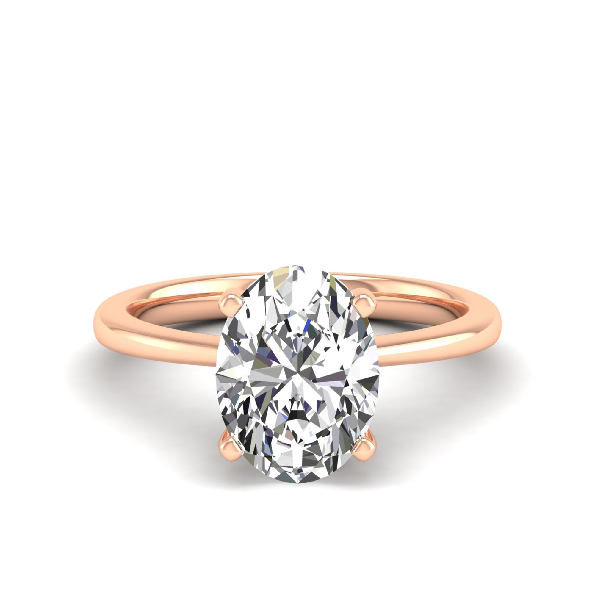 Celestar Classic Oval Solitaire Ring – 3.0 Carat