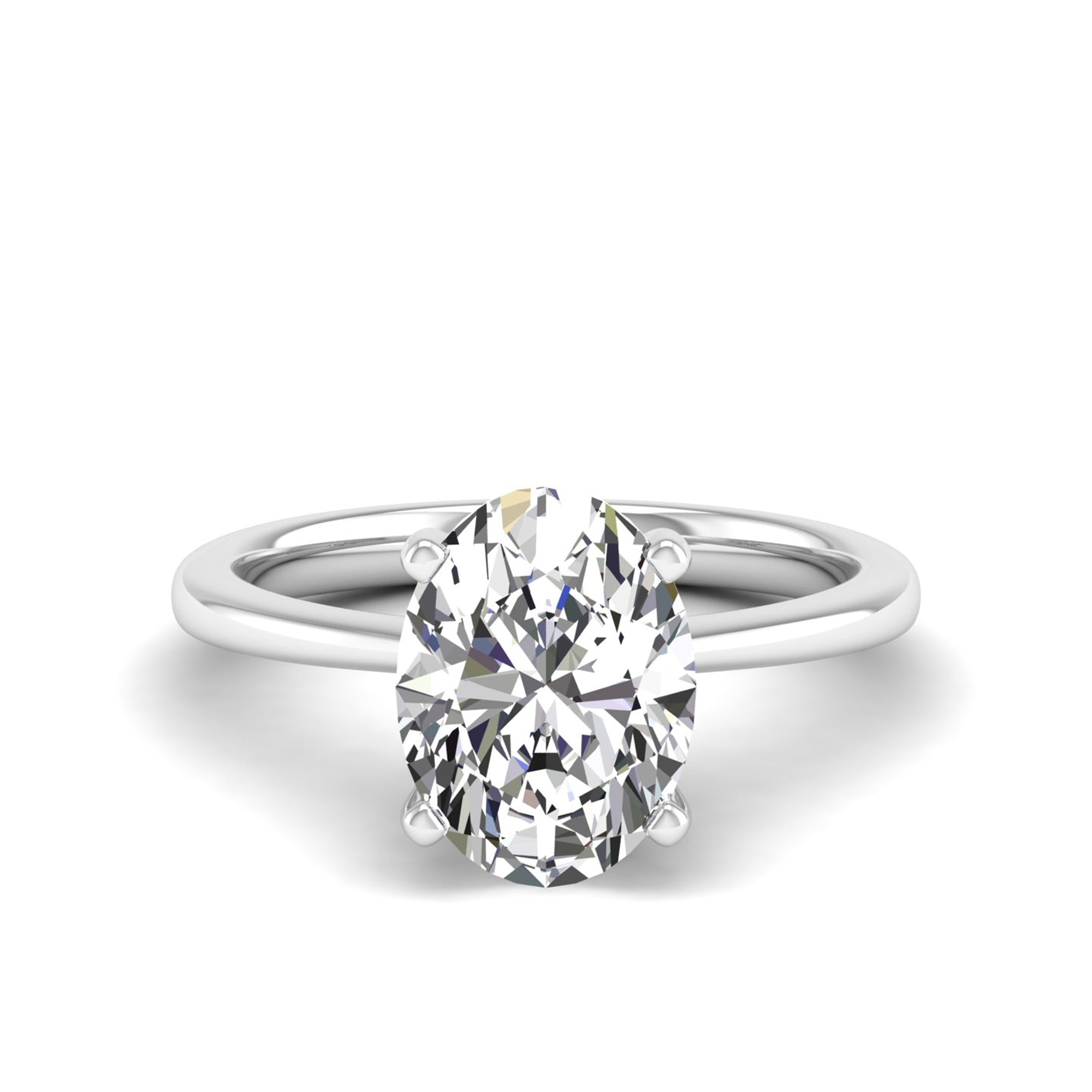 Celestar Classic Oval Solitaire Ring – 3.0 Carat