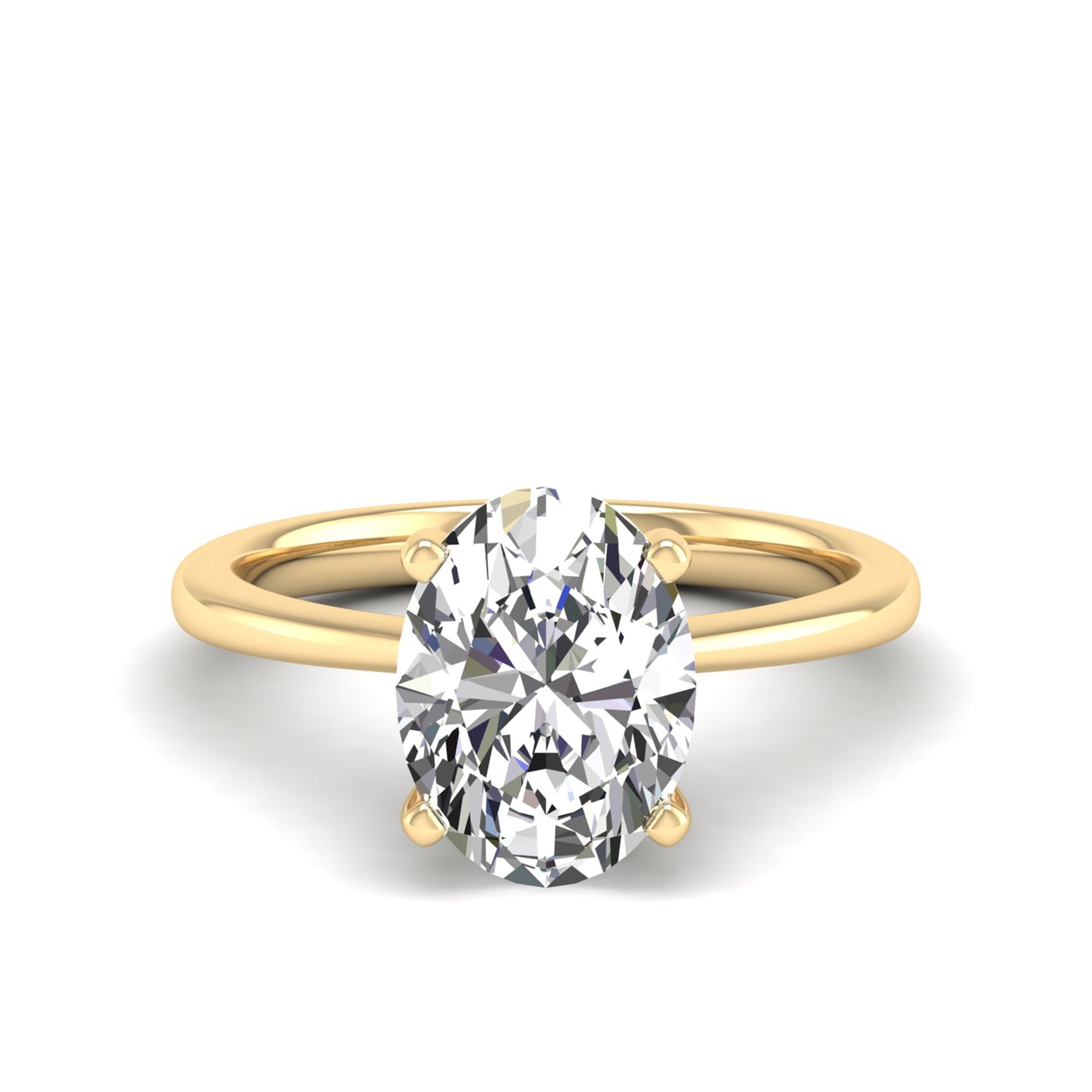 Celestar Classic Oval Solitaire Ring – 3.0 Carat