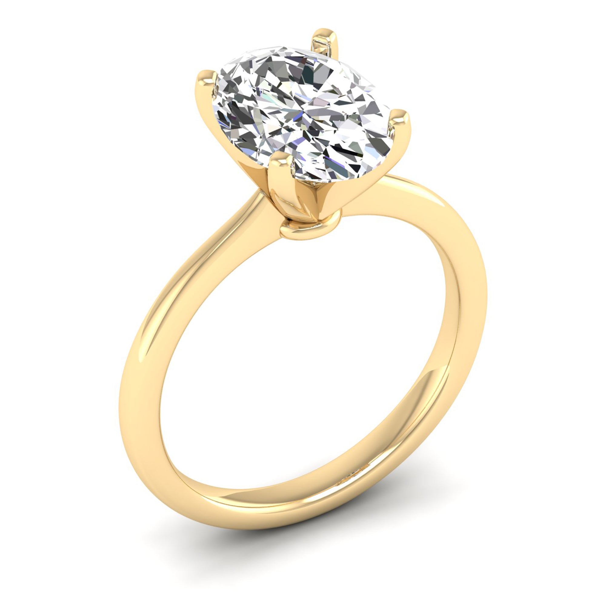 Celestar Classic Oval Solitaire Ring – 3.0 Carat