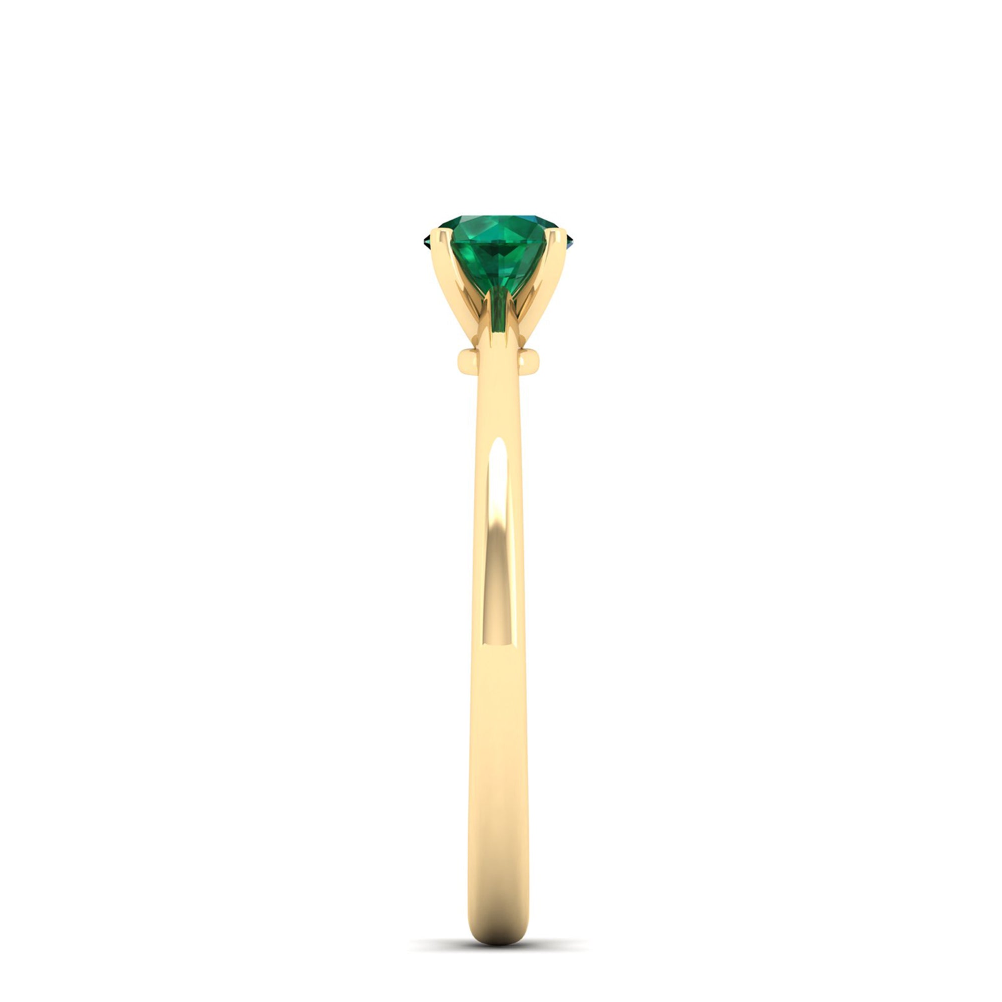 Celestar Classic Round Emerald Solitaire Ring  0.50 Carat
