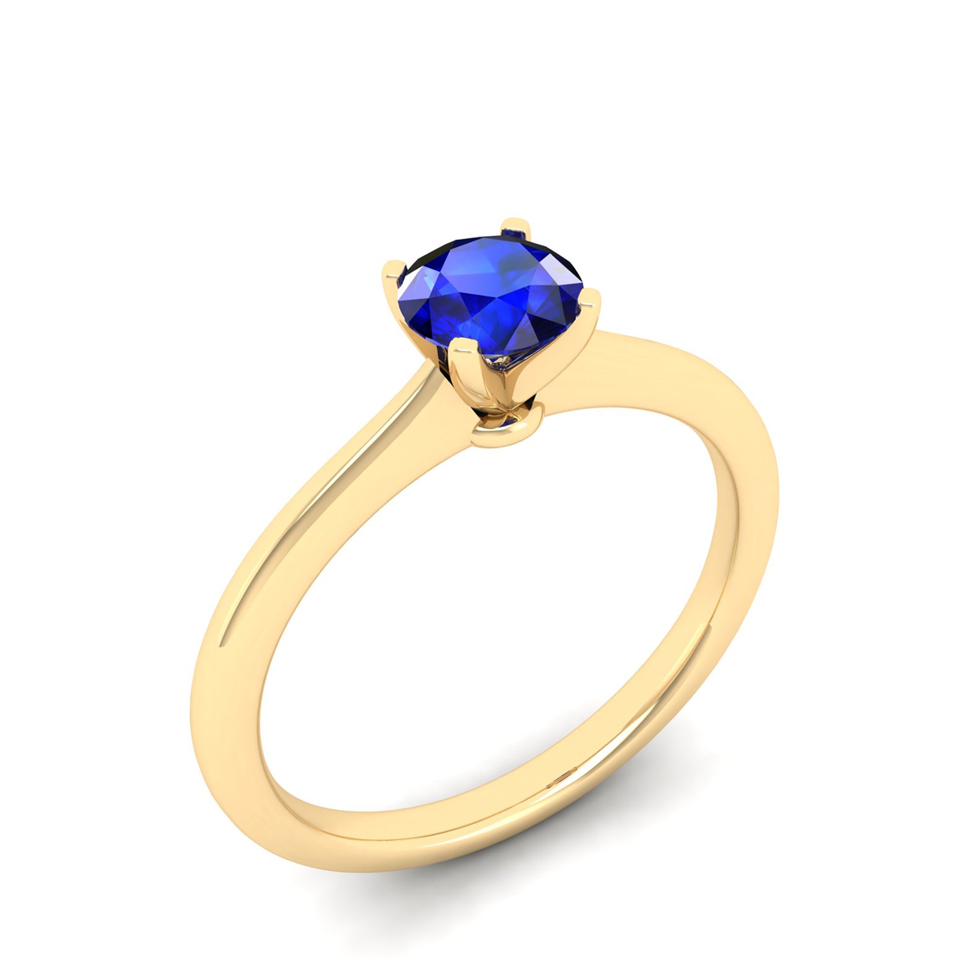 Celestar Classic Round Sapphire Solitaire Ring  0.50 Carat