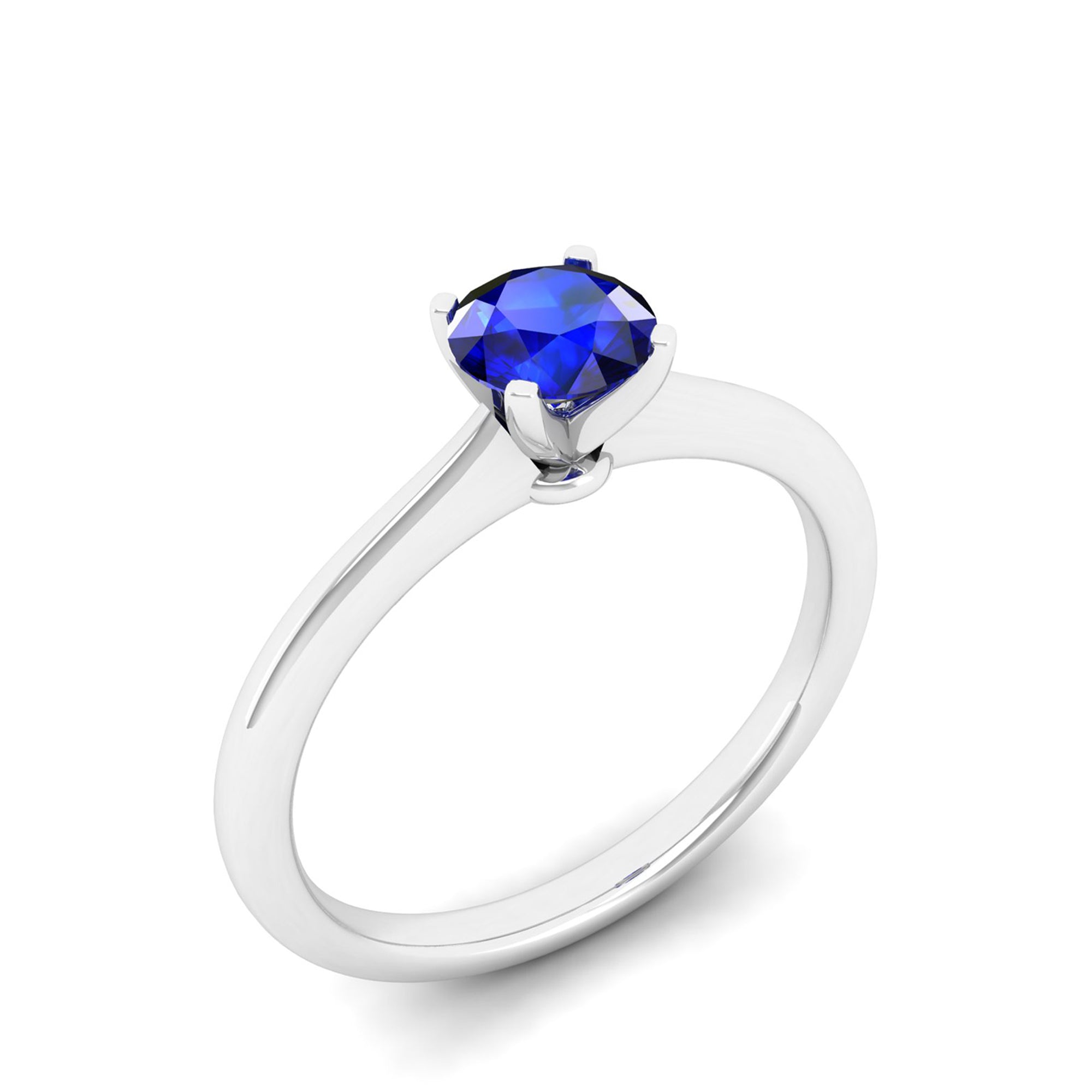 Celestar Classic Round Sapphire Solitaire Ring  0.50 Carat